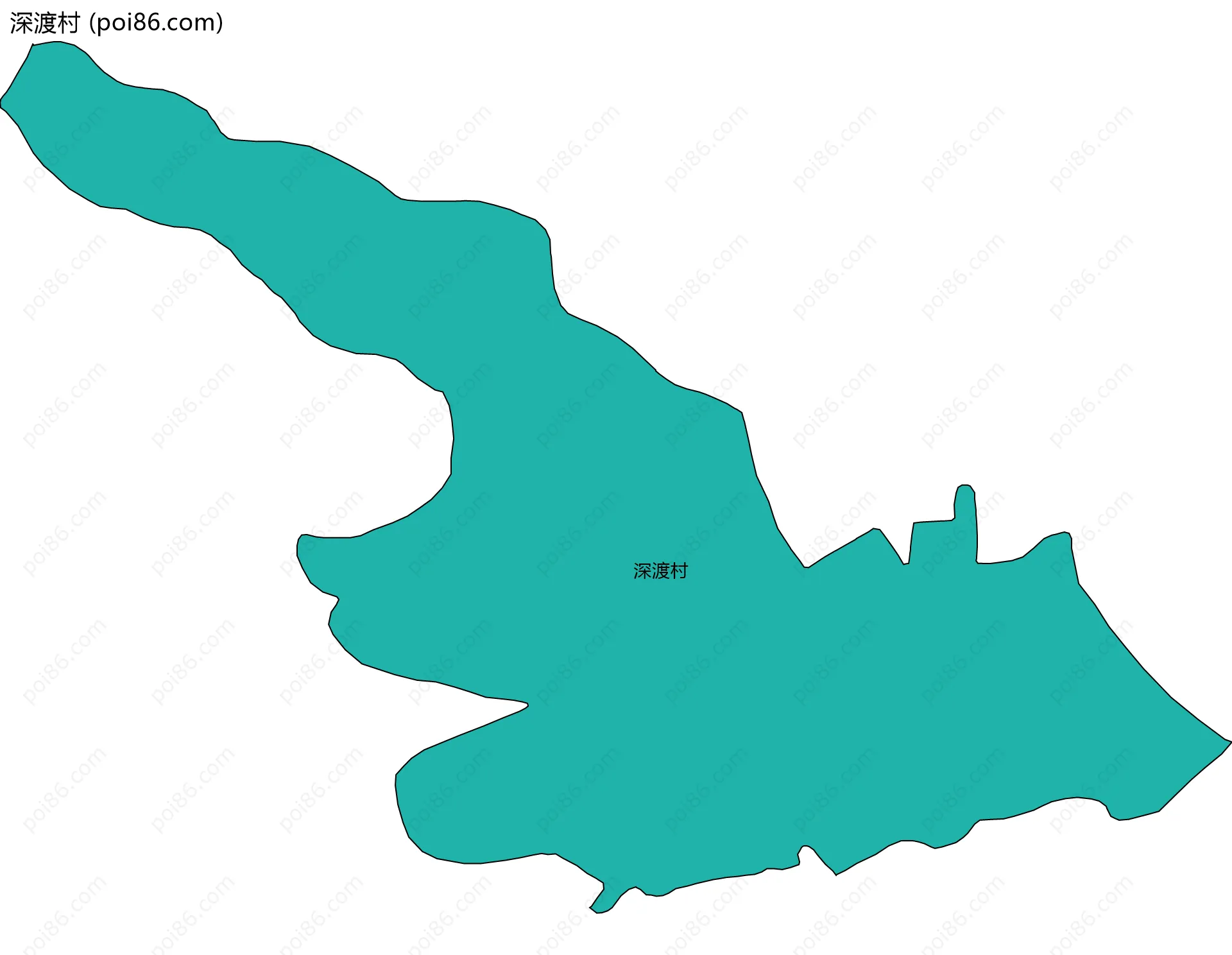 深渡村边界地图