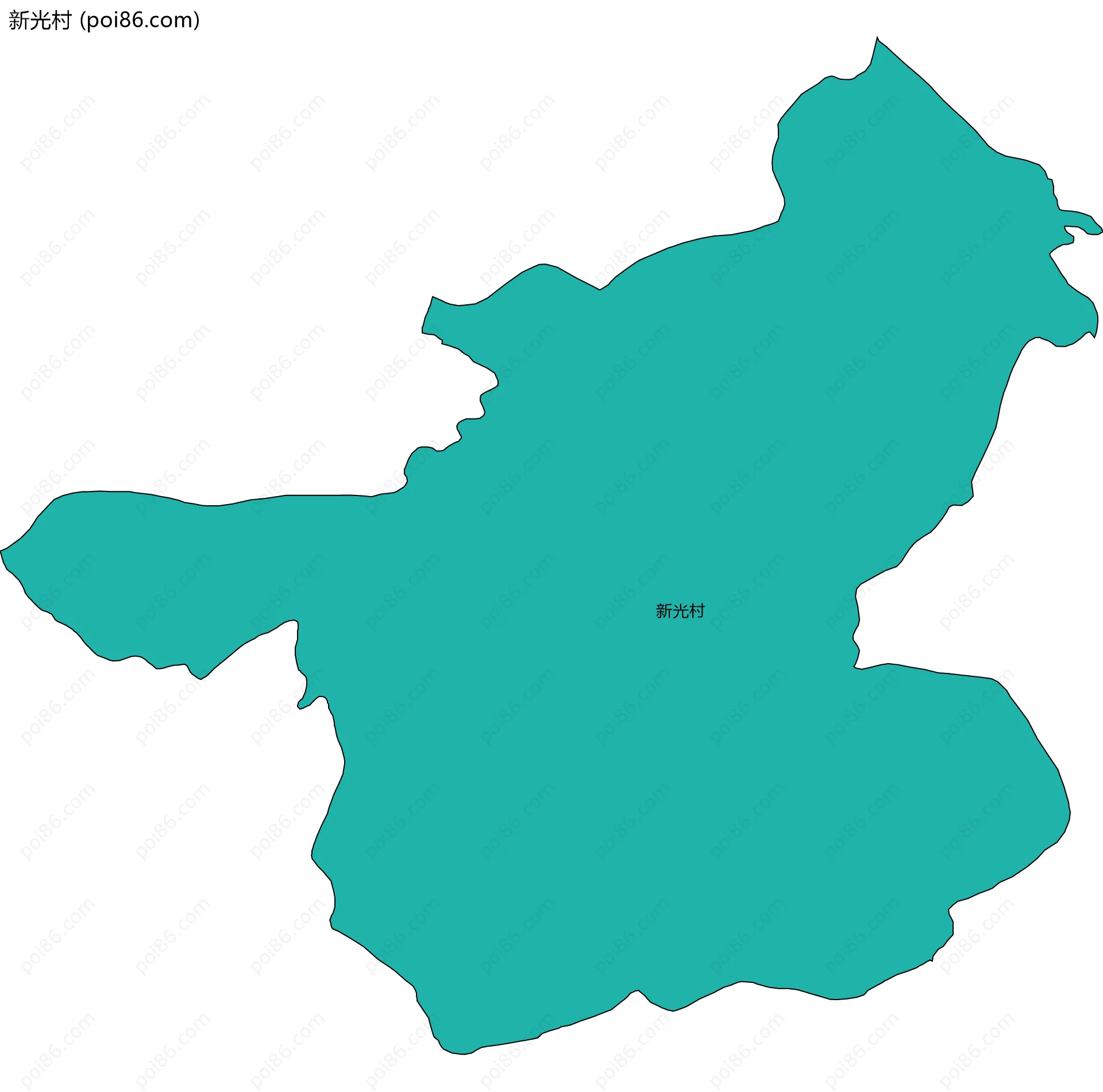 新光村边界地图