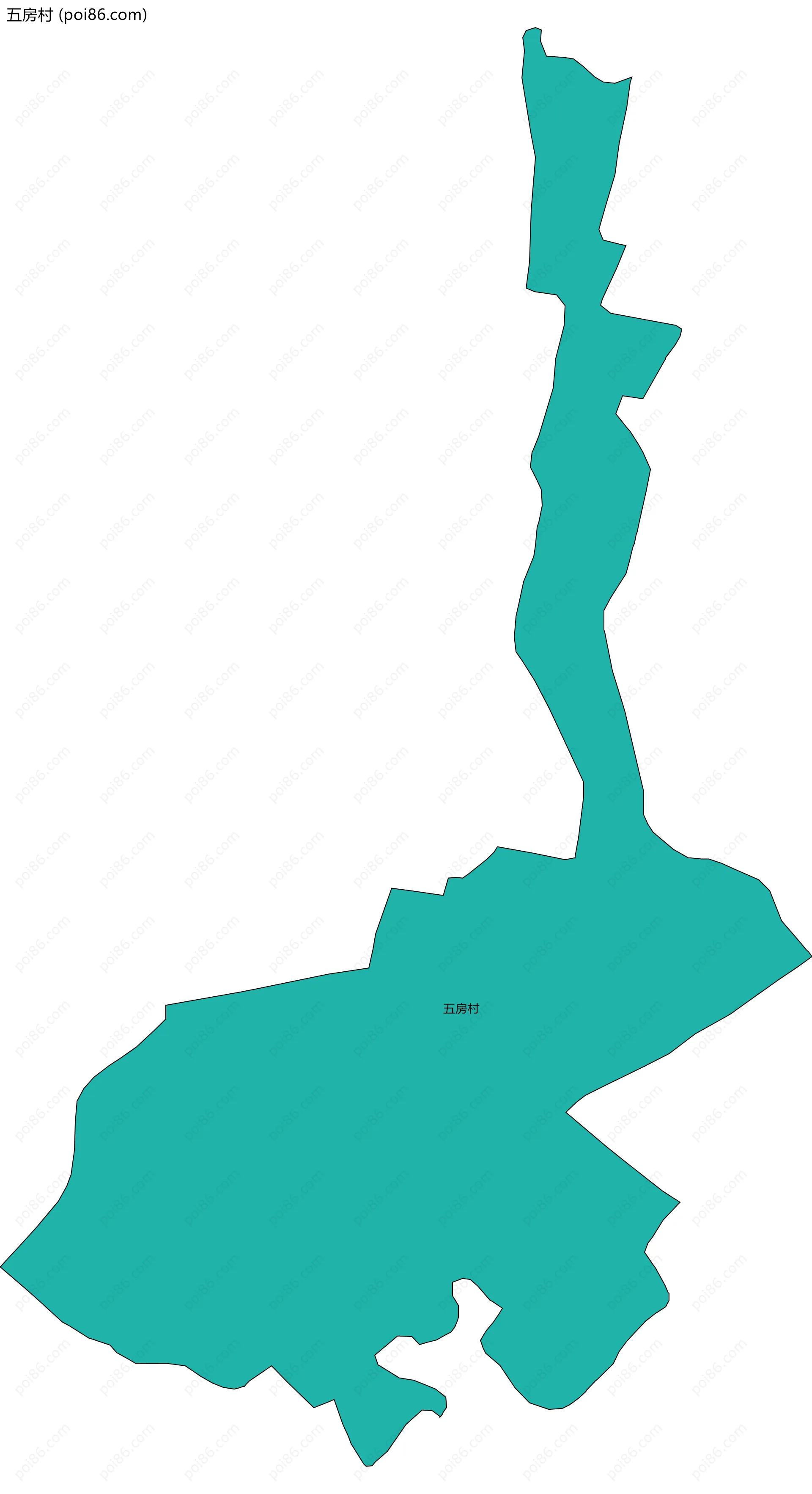 五房村边界地图