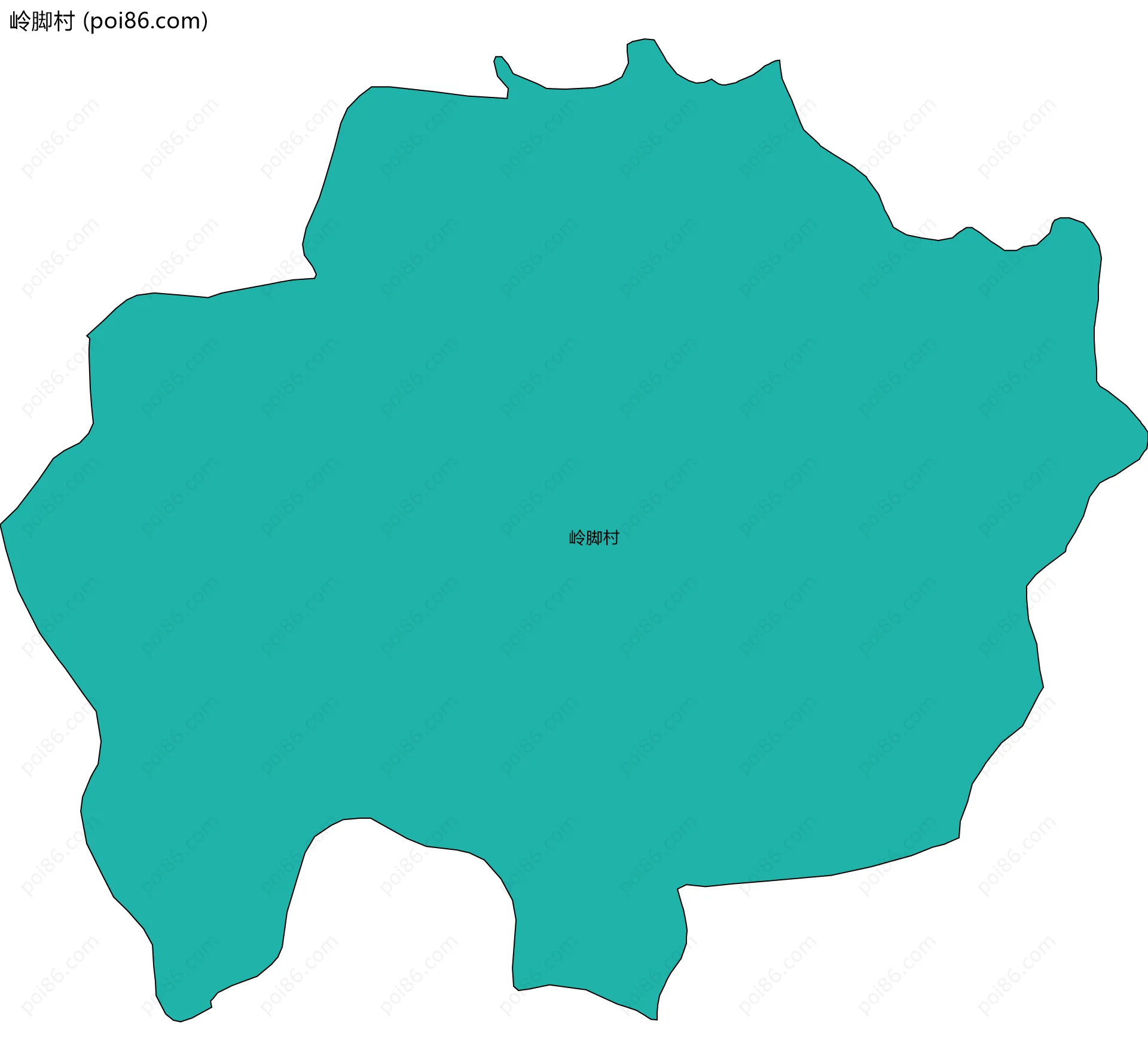 岭脚村边界地图