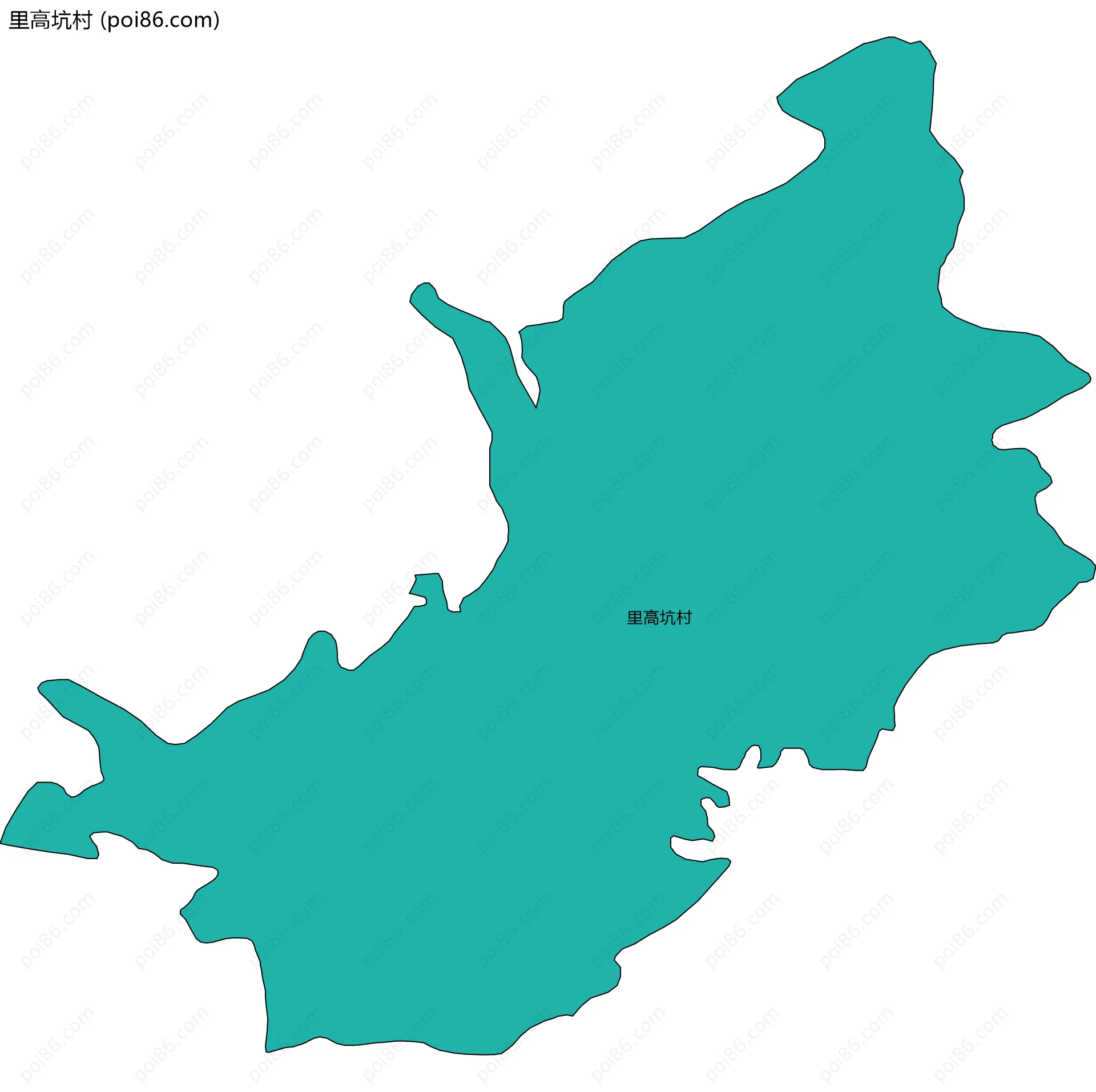 里高坑村边界地图