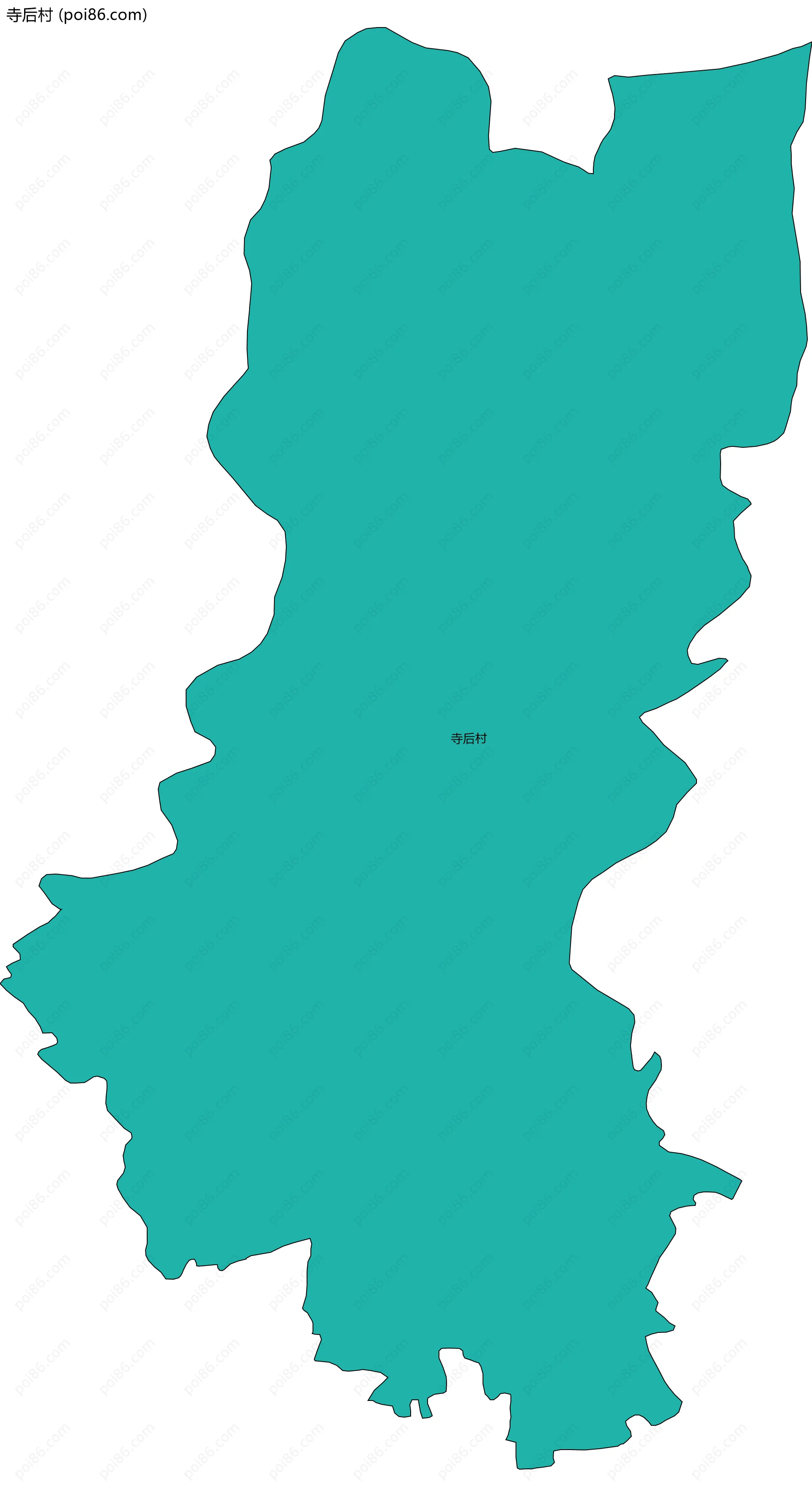 寺后村边界地图