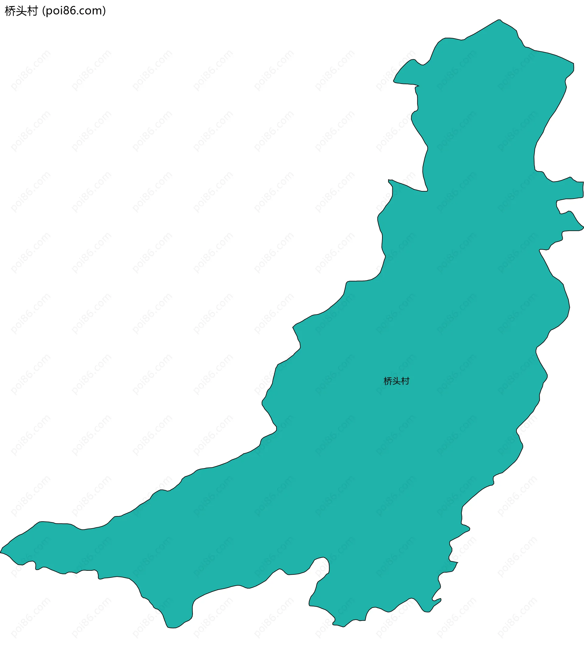 桥头村边界地图