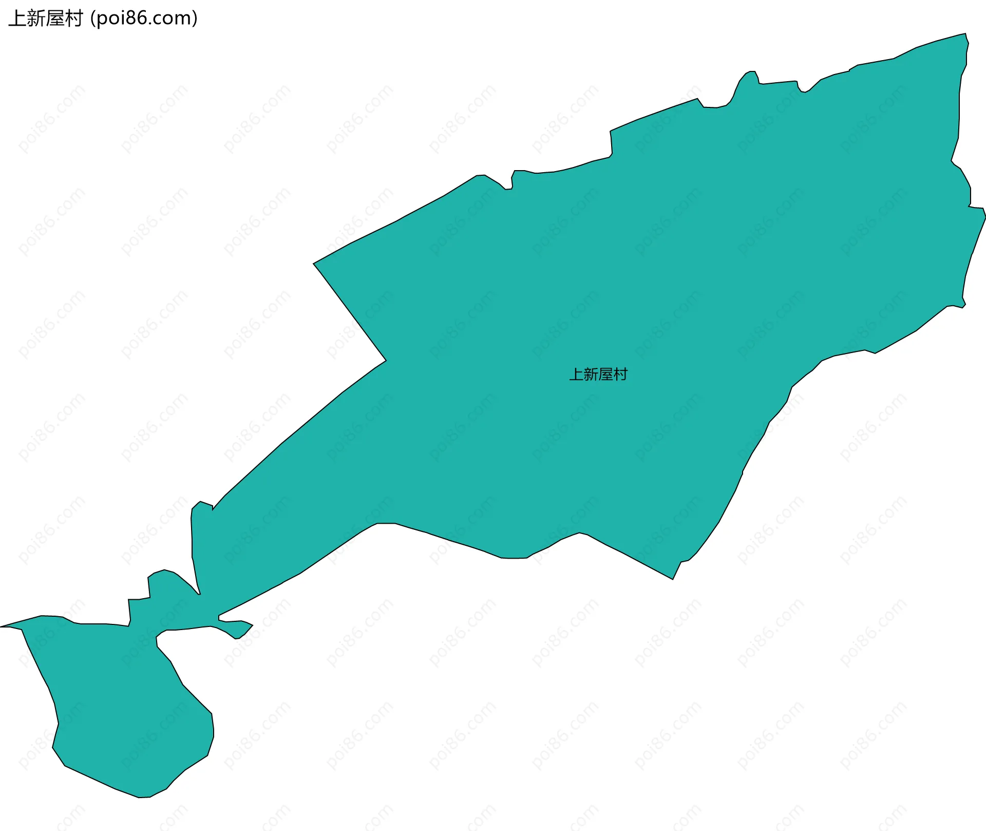 上新屋村边界地图