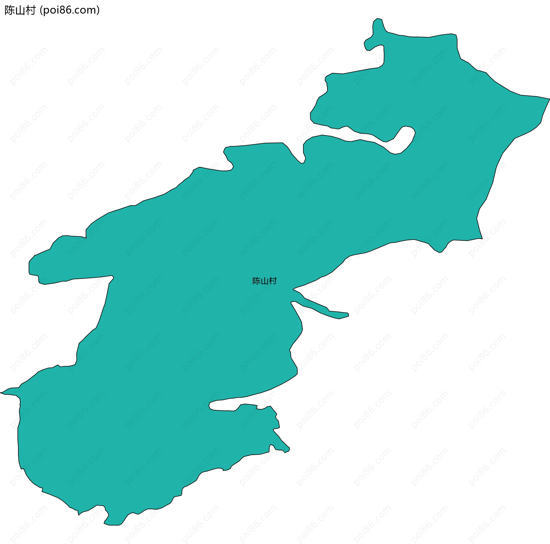 陈山村边界地图