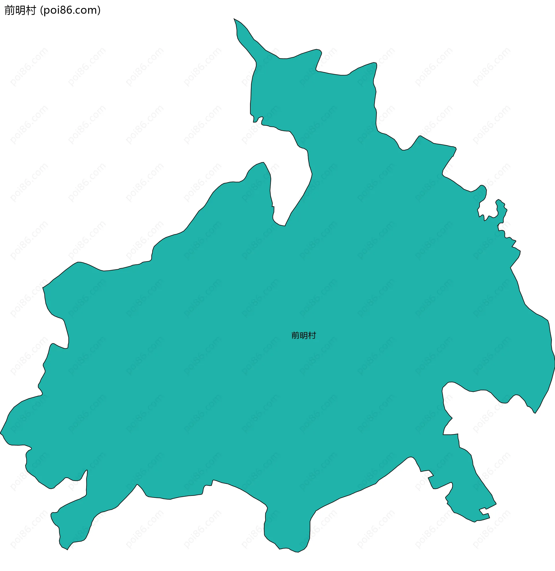 前明村边界地图