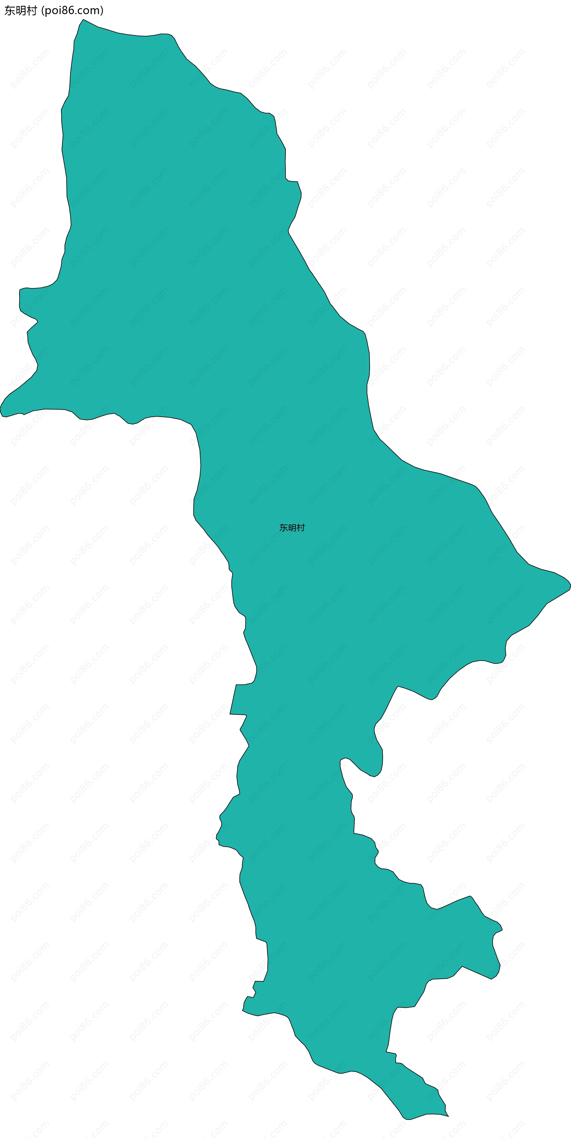 东明村边界地图