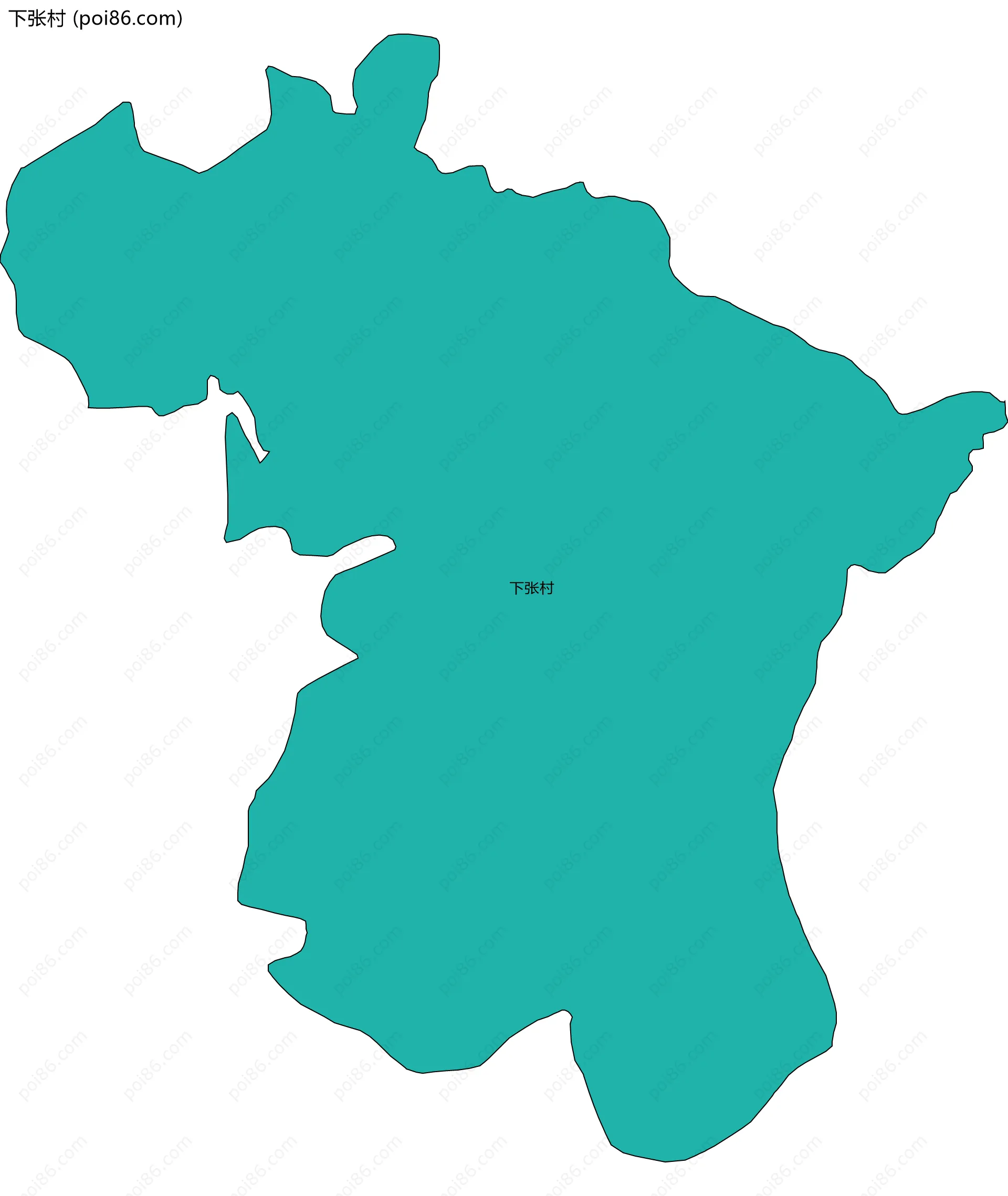 下张村边界地图