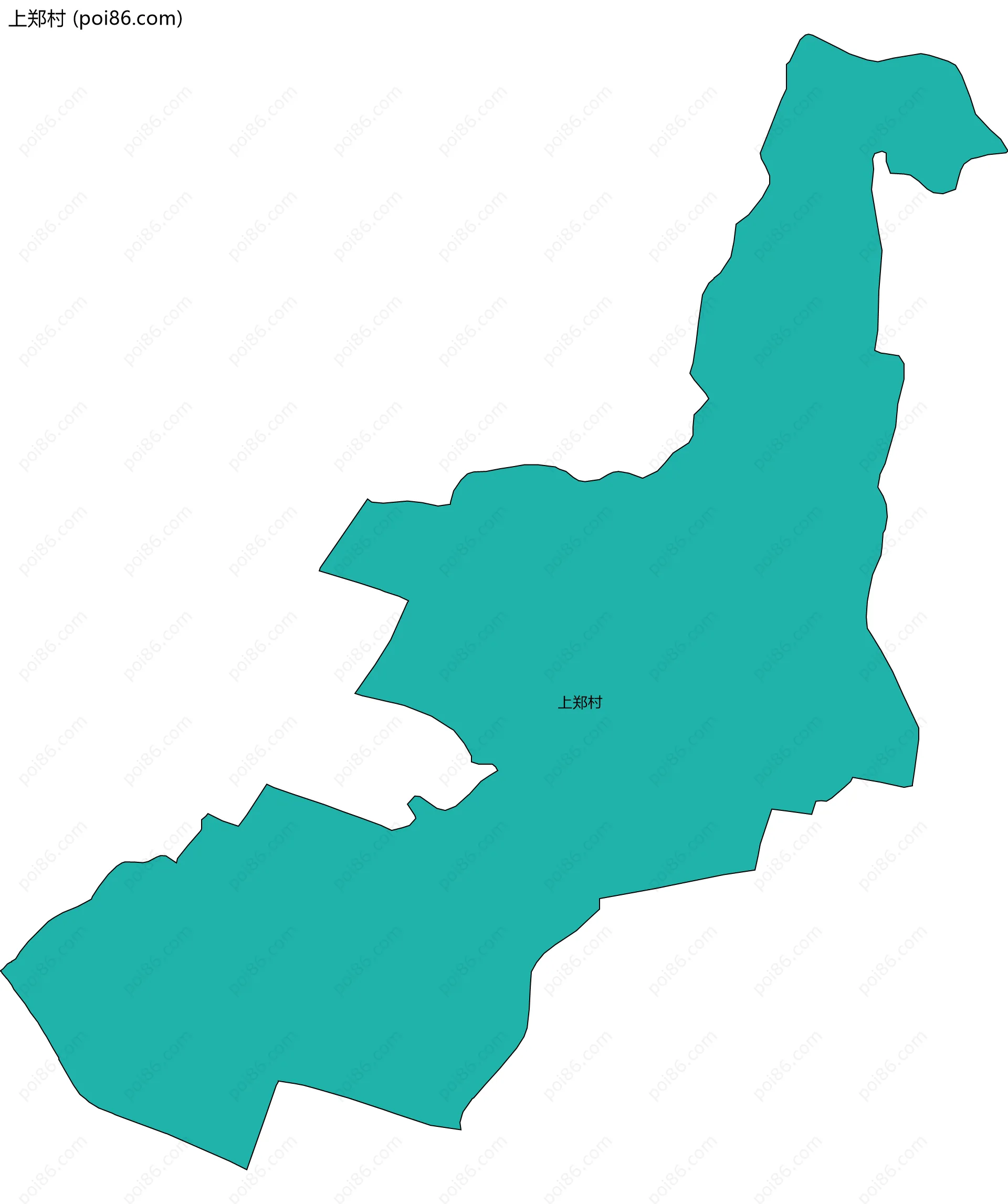 上郑村边界地图