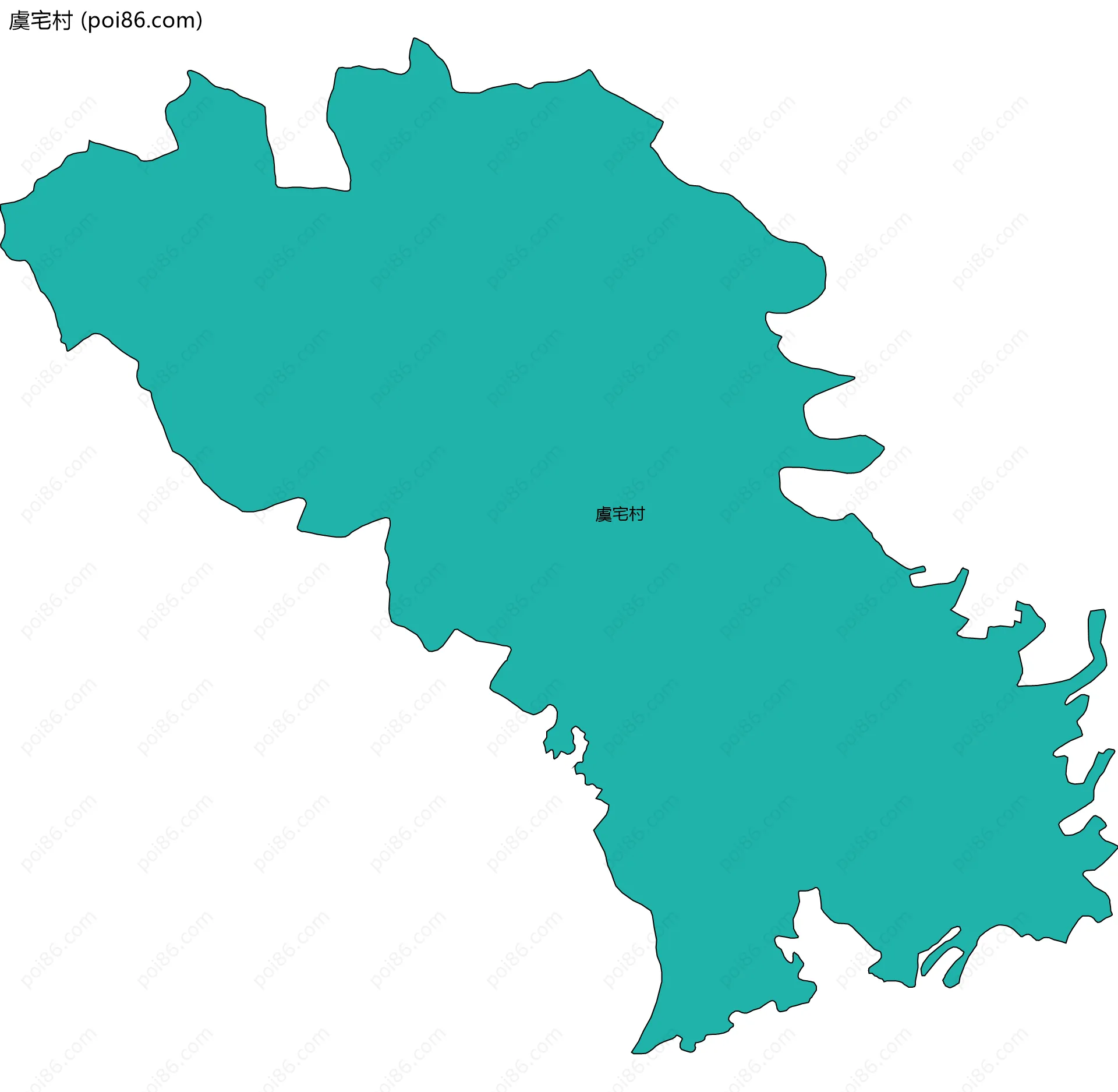 虞宅村边界地图