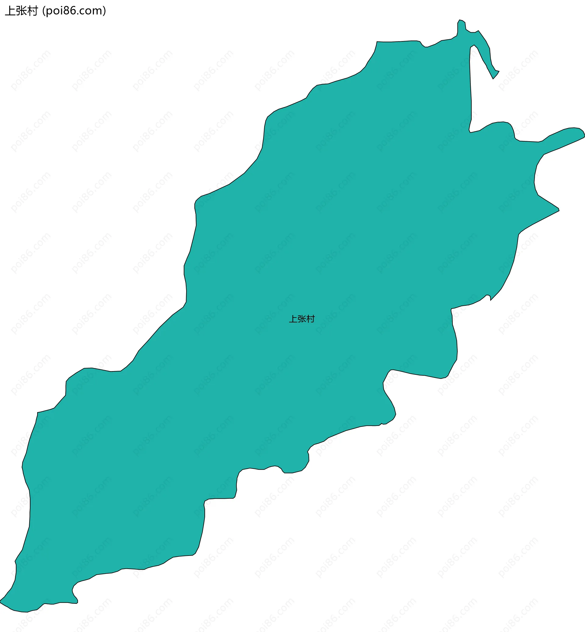 上张村边界地图