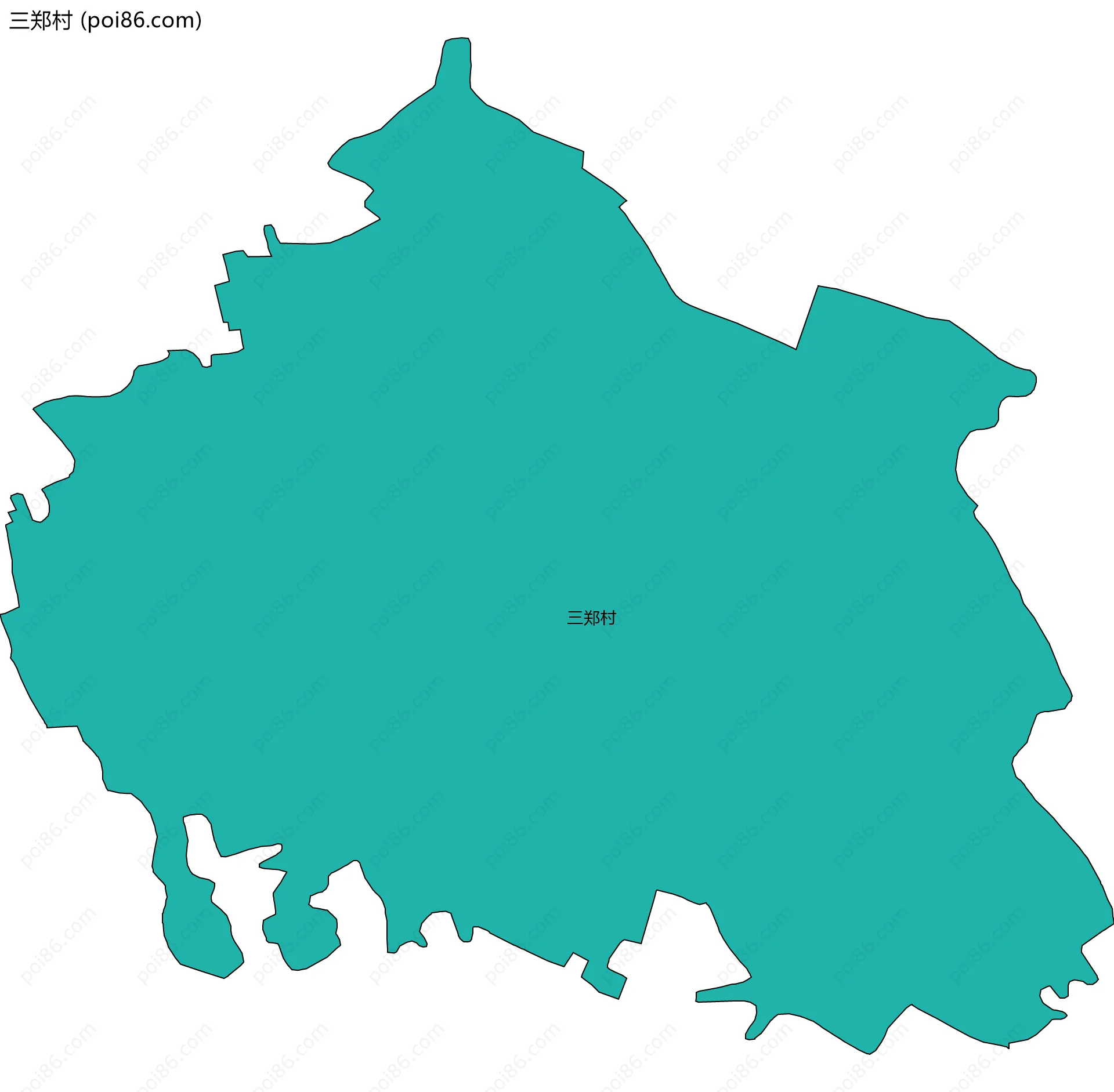 三郑村边界地图