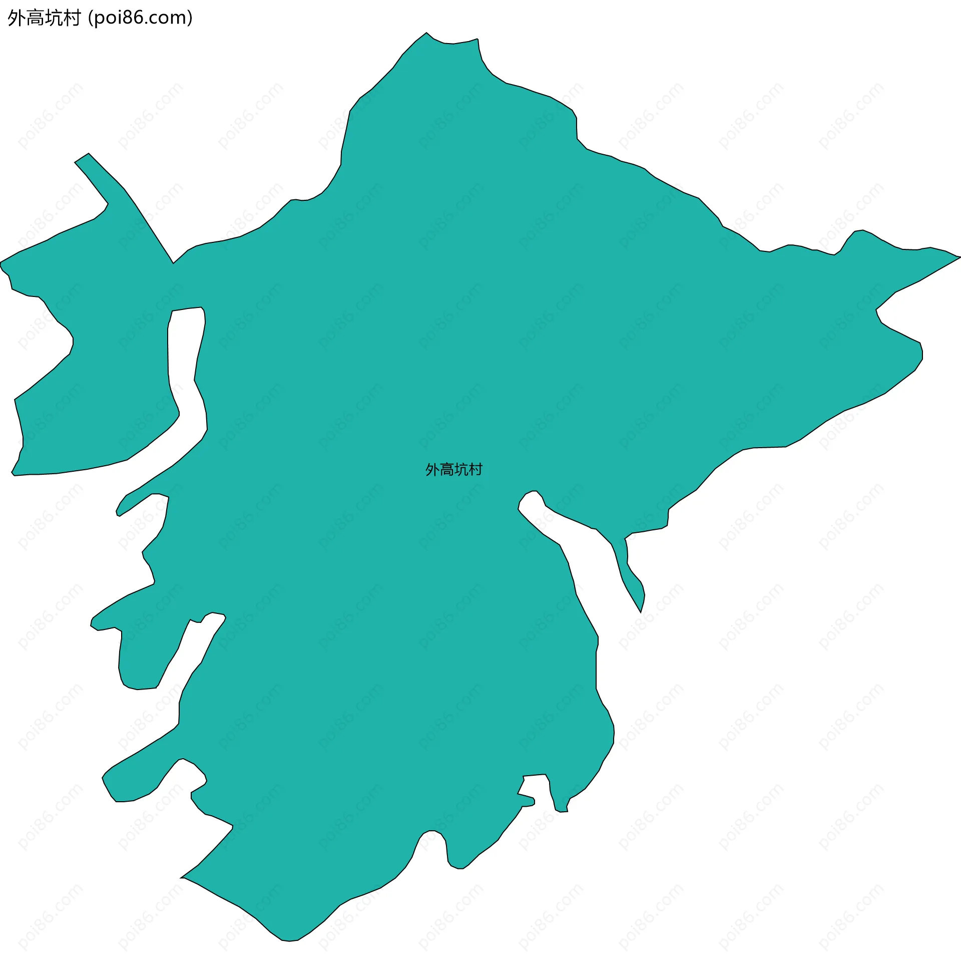 外高坑村边界地图