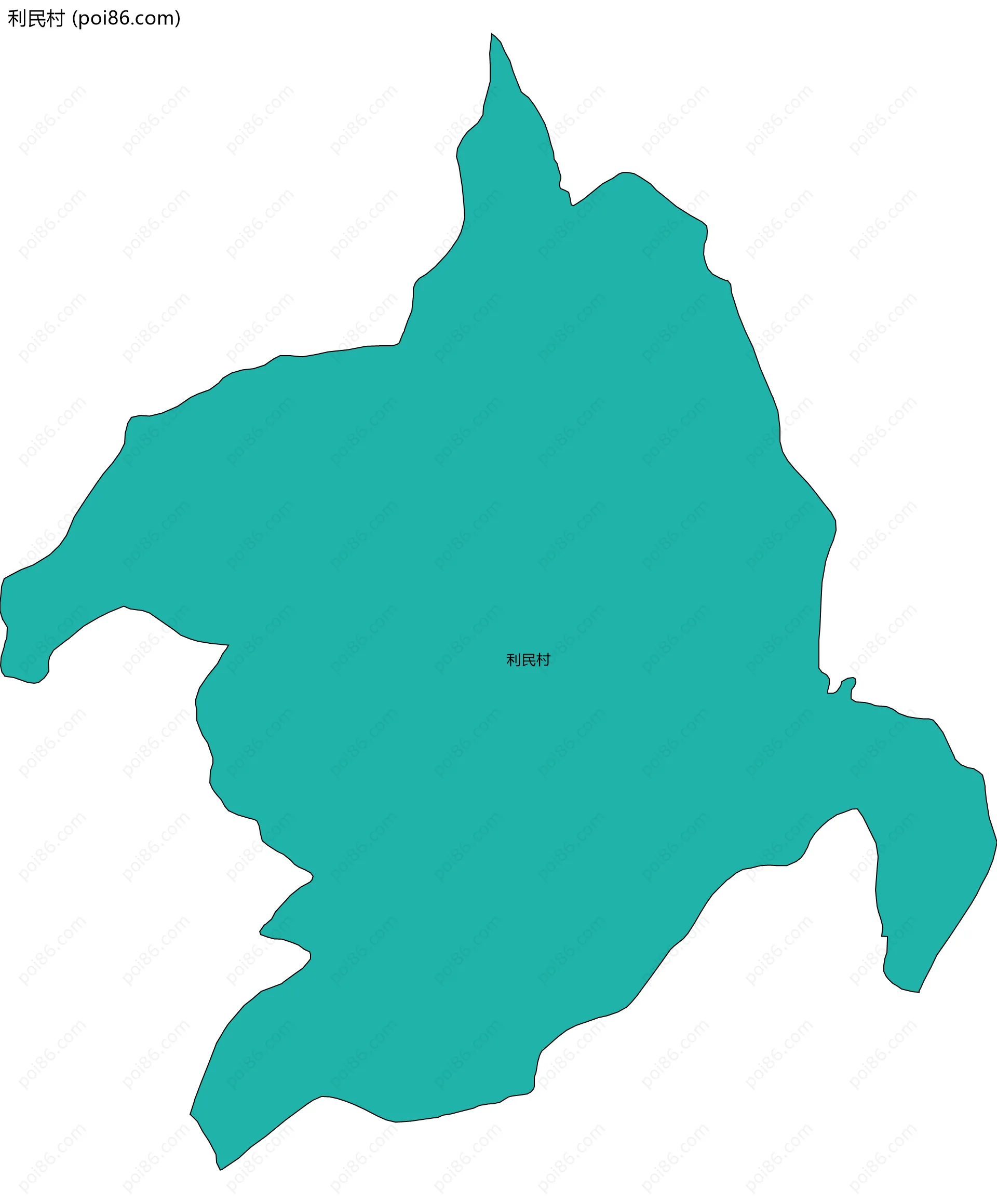 利民村边界地图