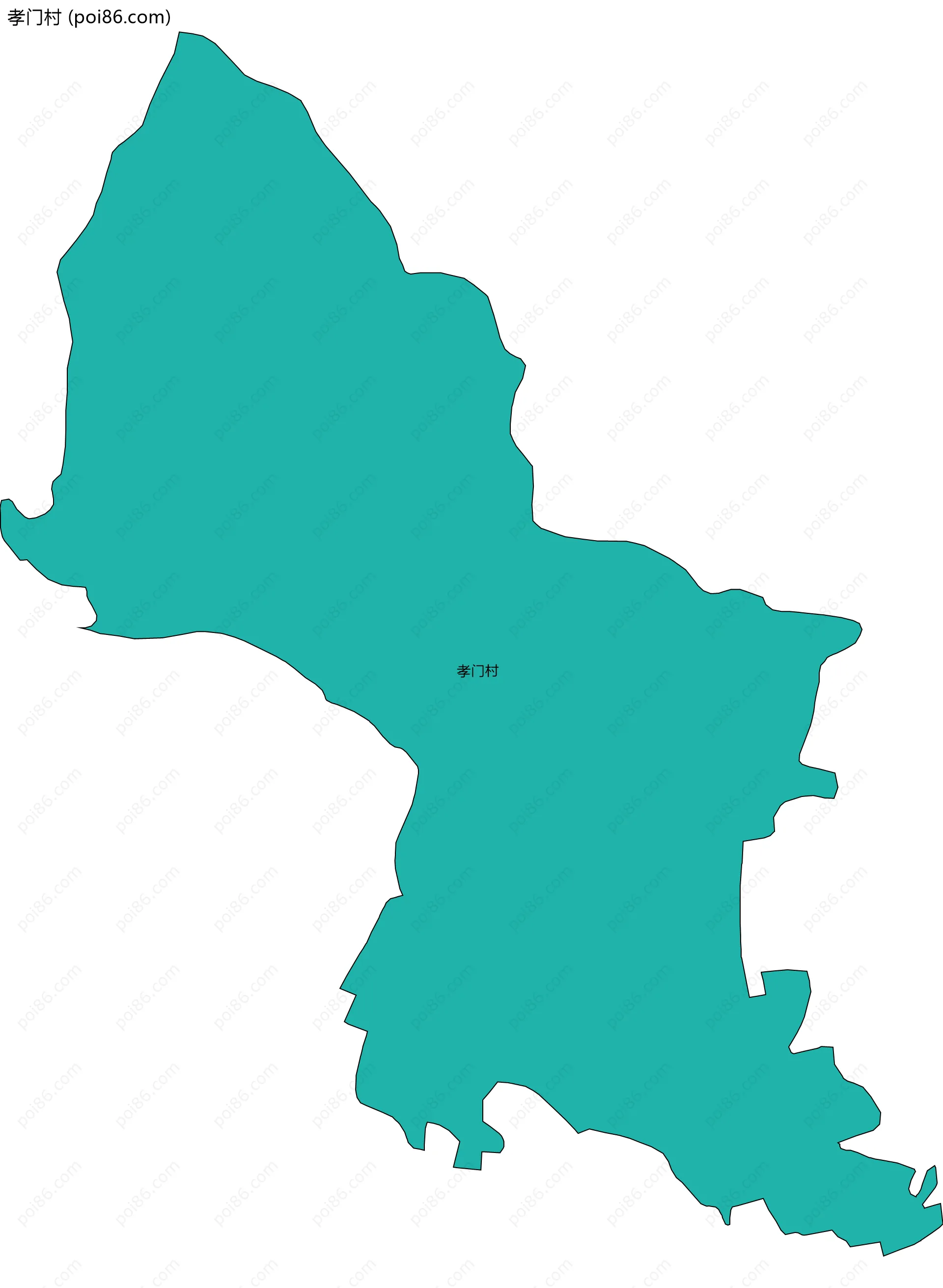 孝门村边界地图