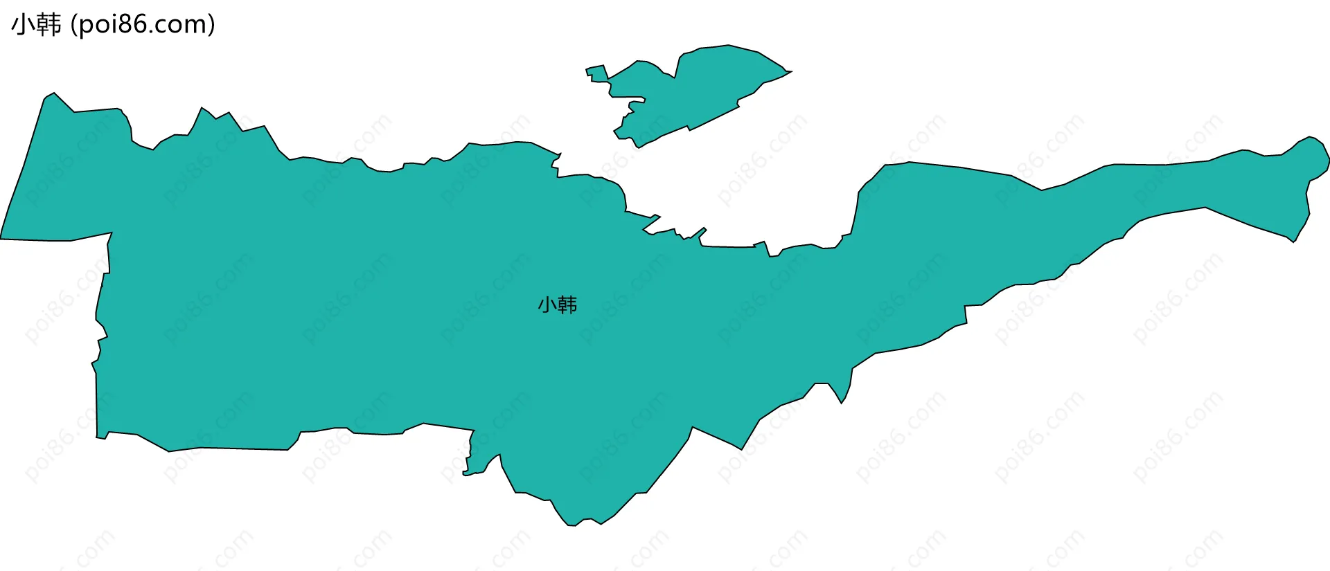 小韩边界地图