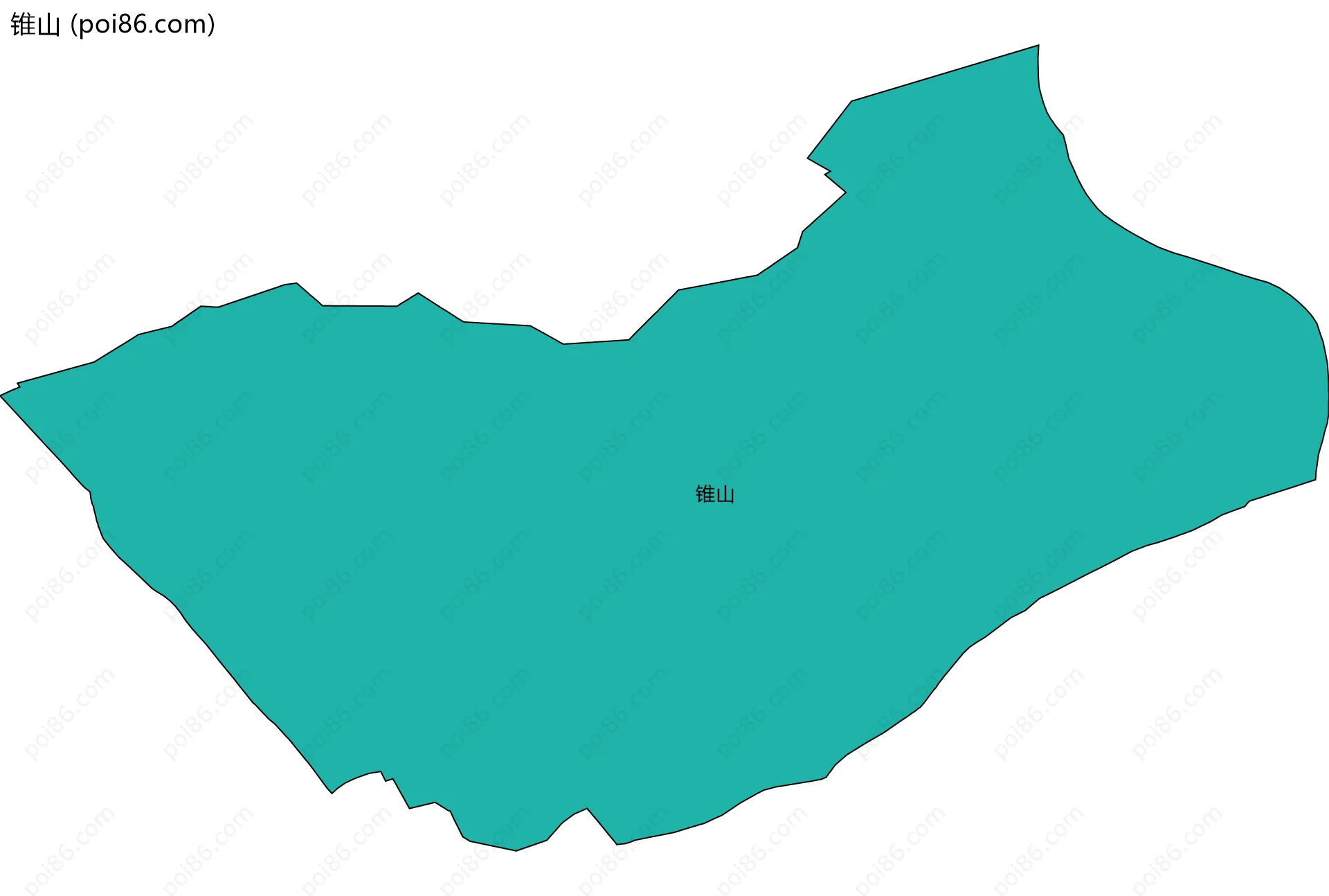 锥山边界地图