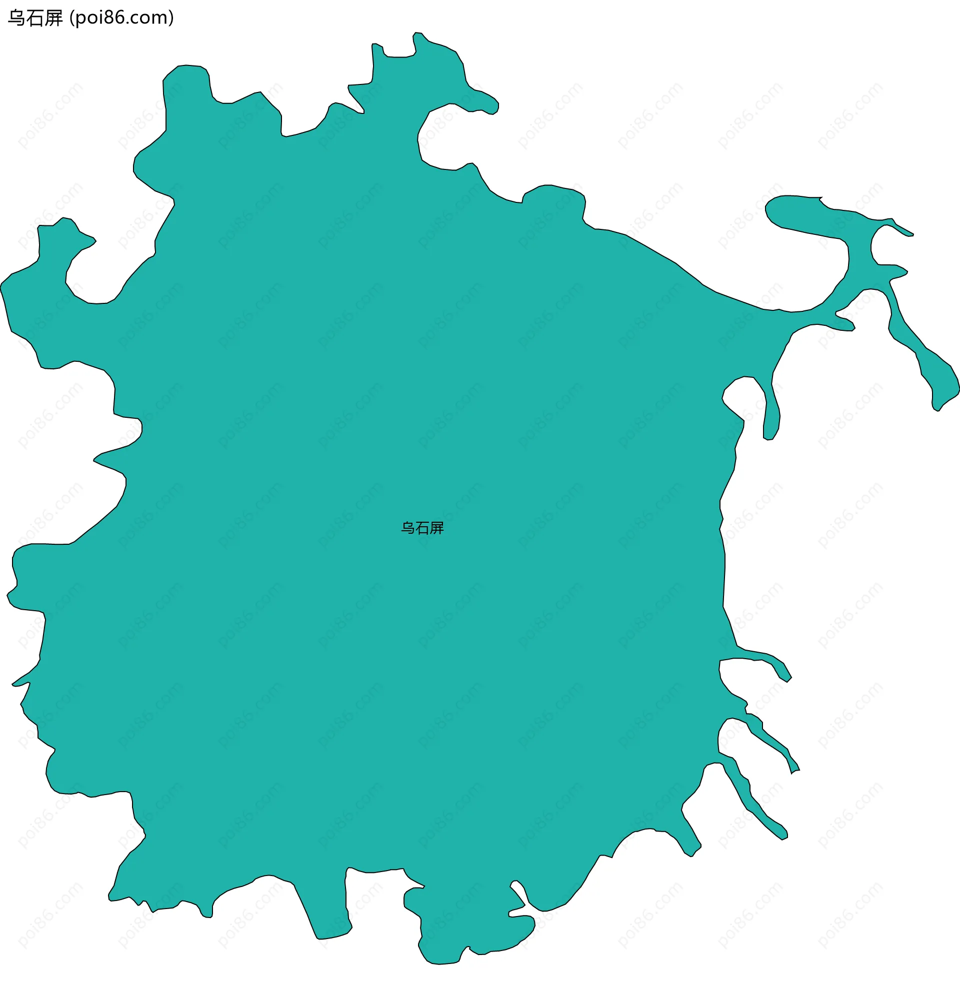 乌石屏边界地图