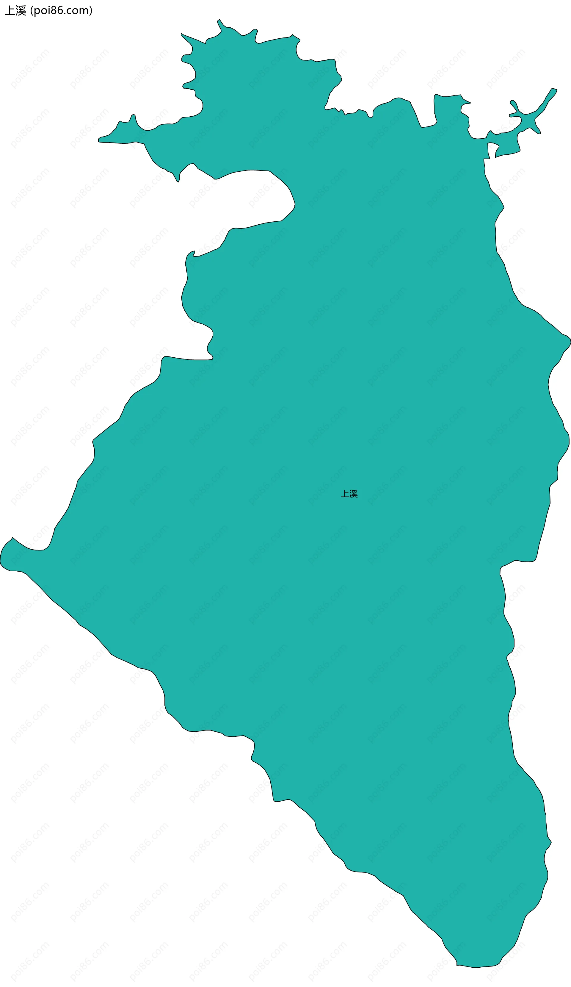上溪边界地图