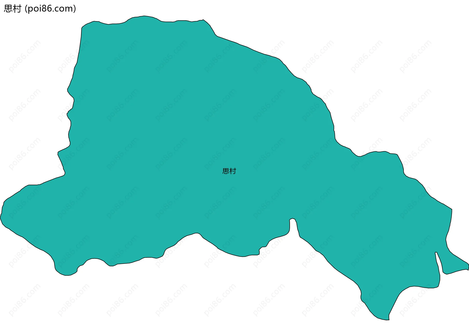 思村边界地图