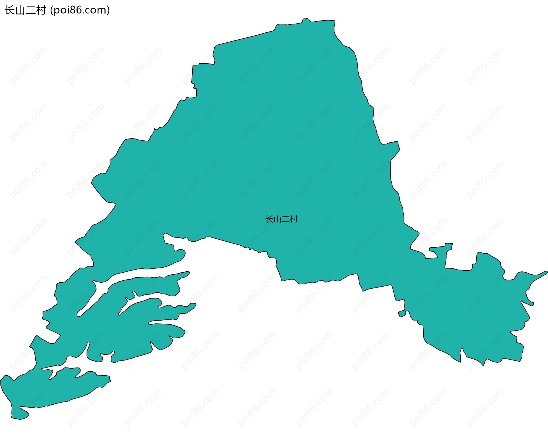 长山二村边界地图