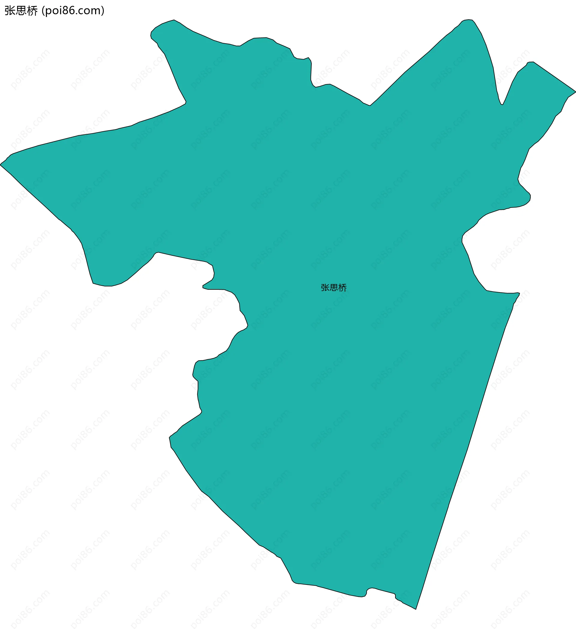 张思桥边界地图
