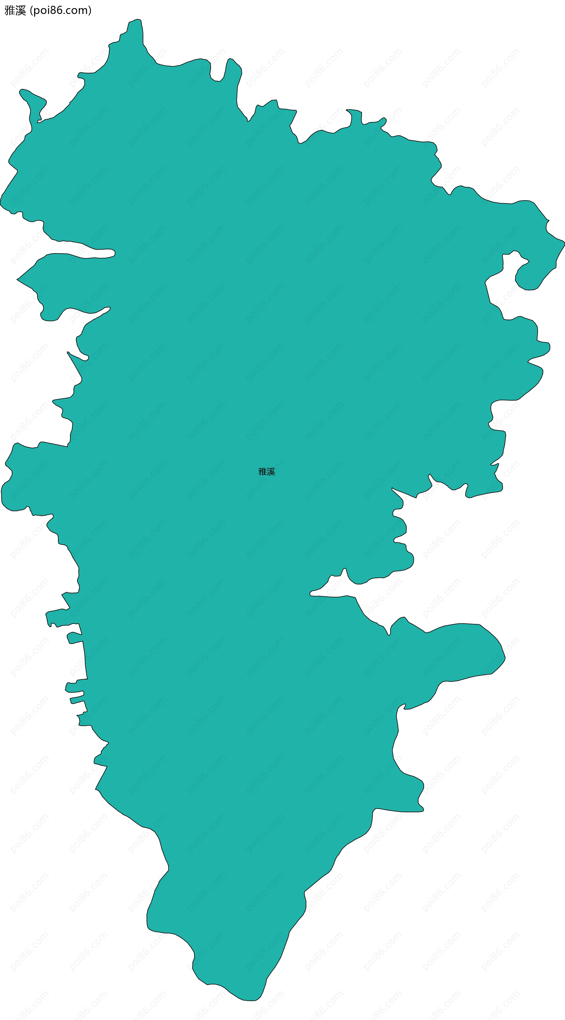 雅溪边界地图