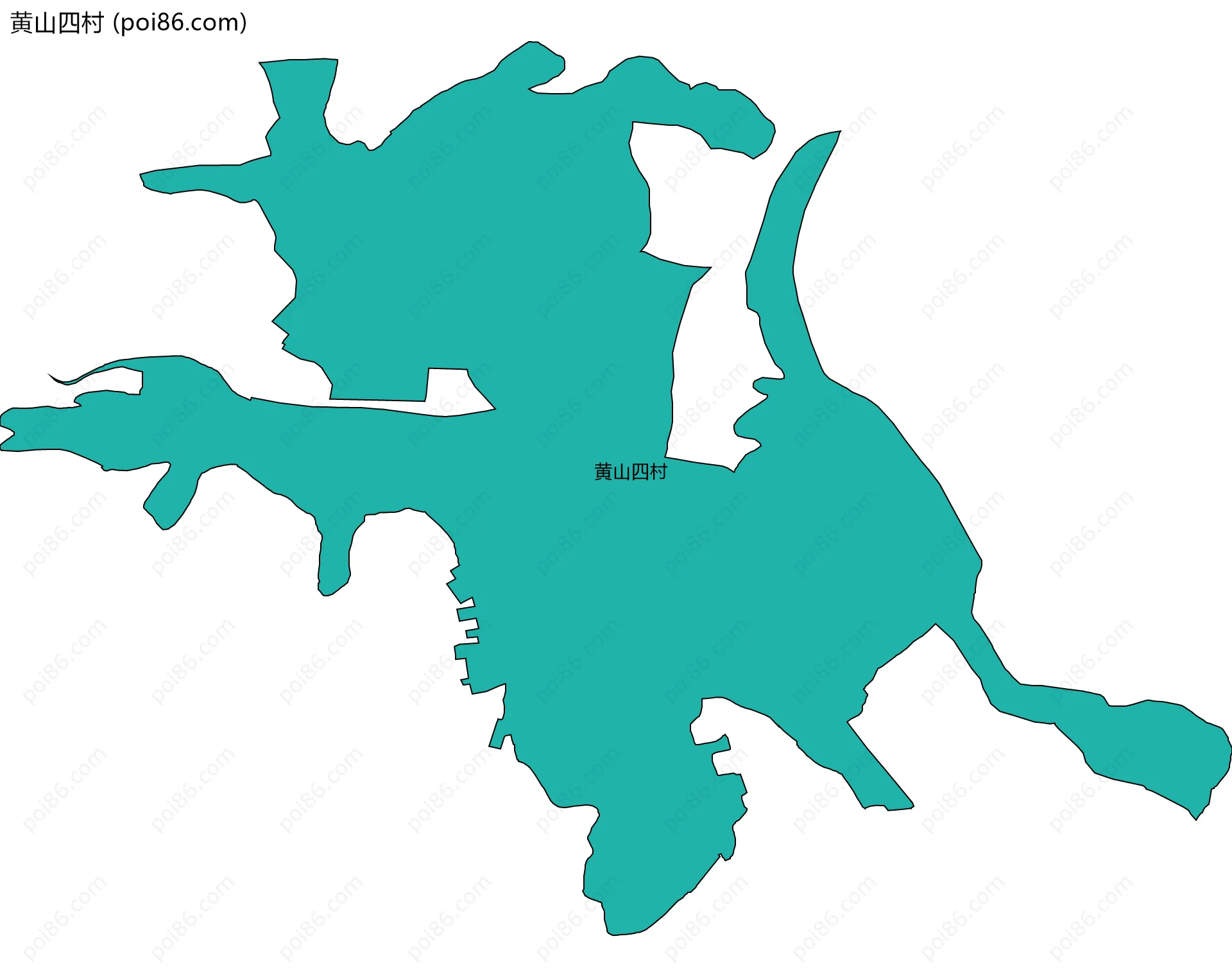 黄山四村边界地图