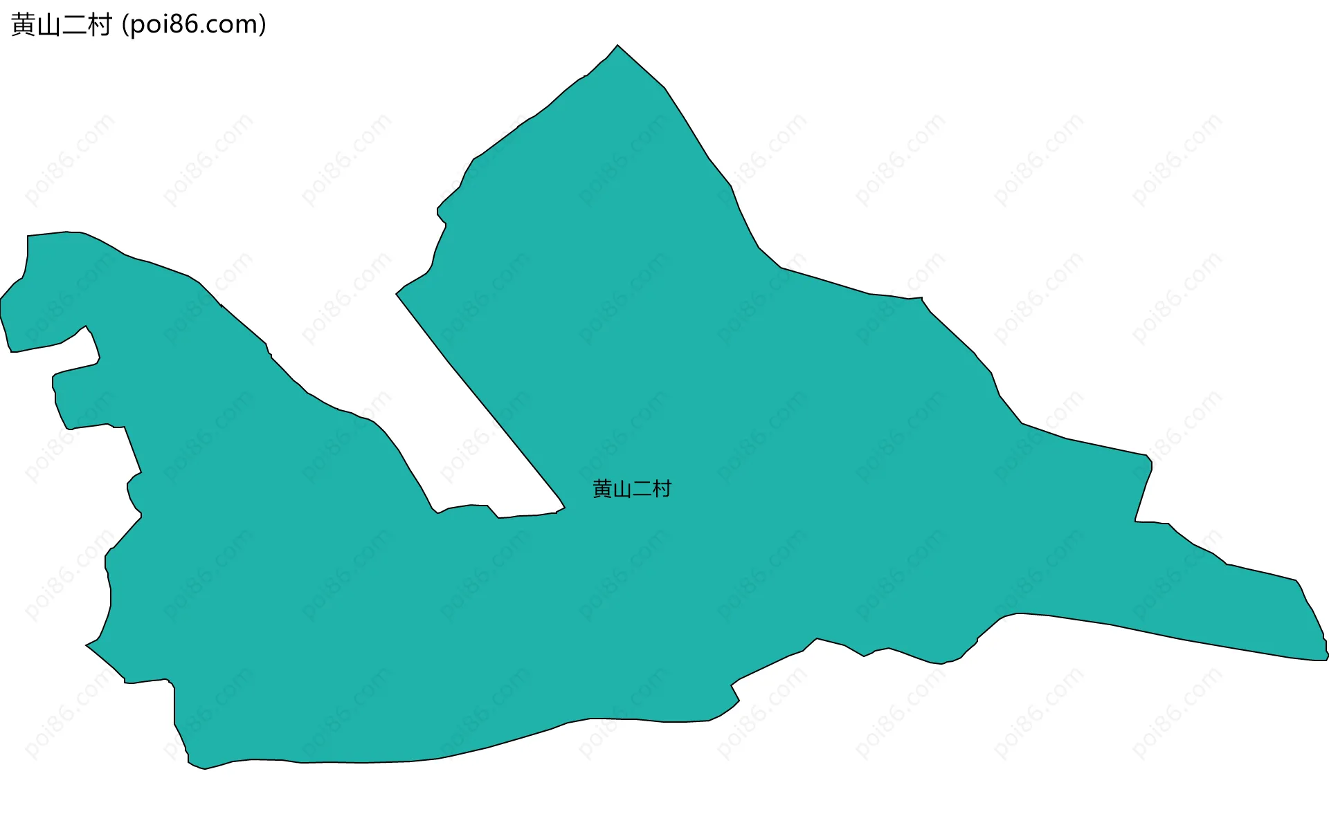 黄山二村边界地图