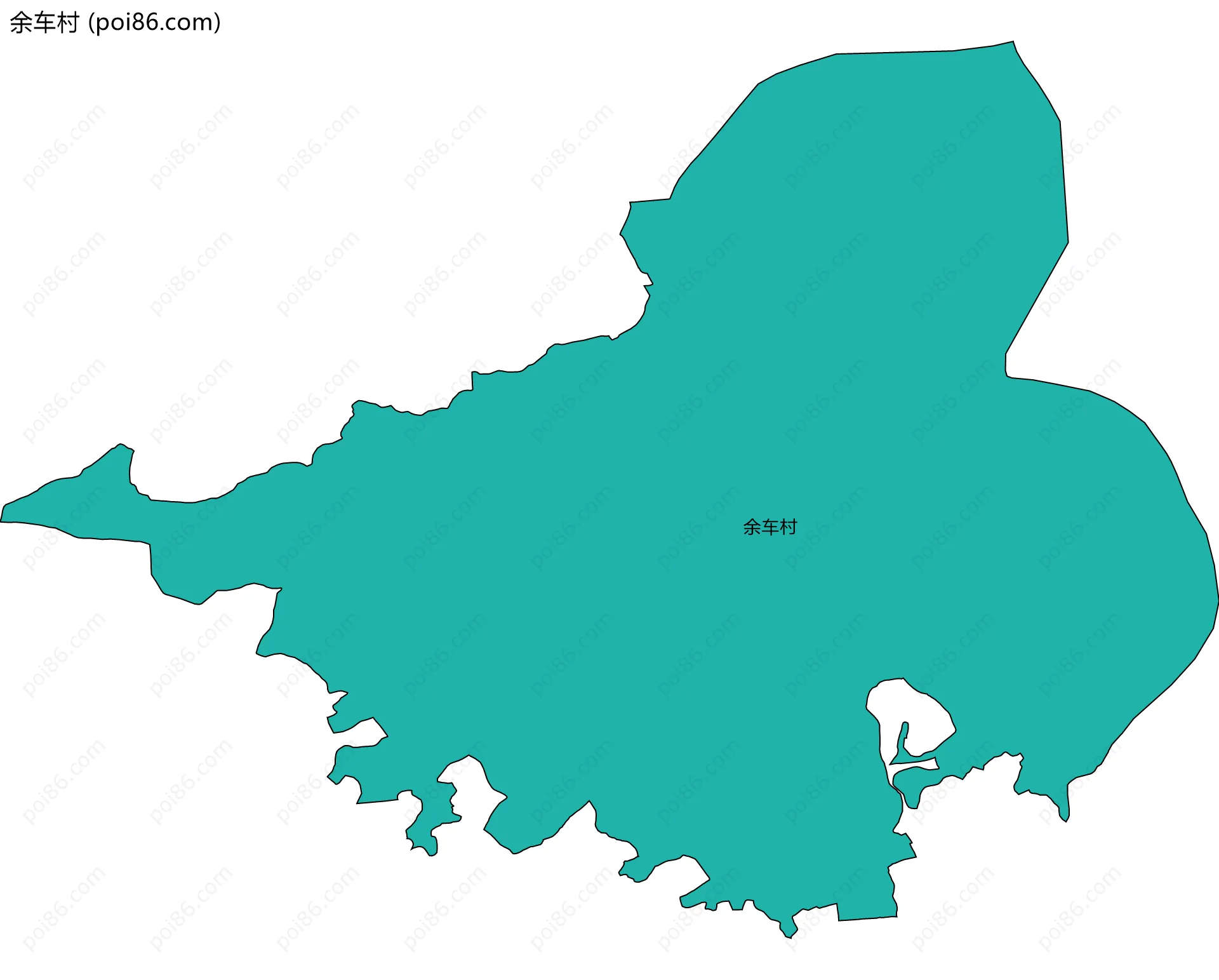 余车村边界地图