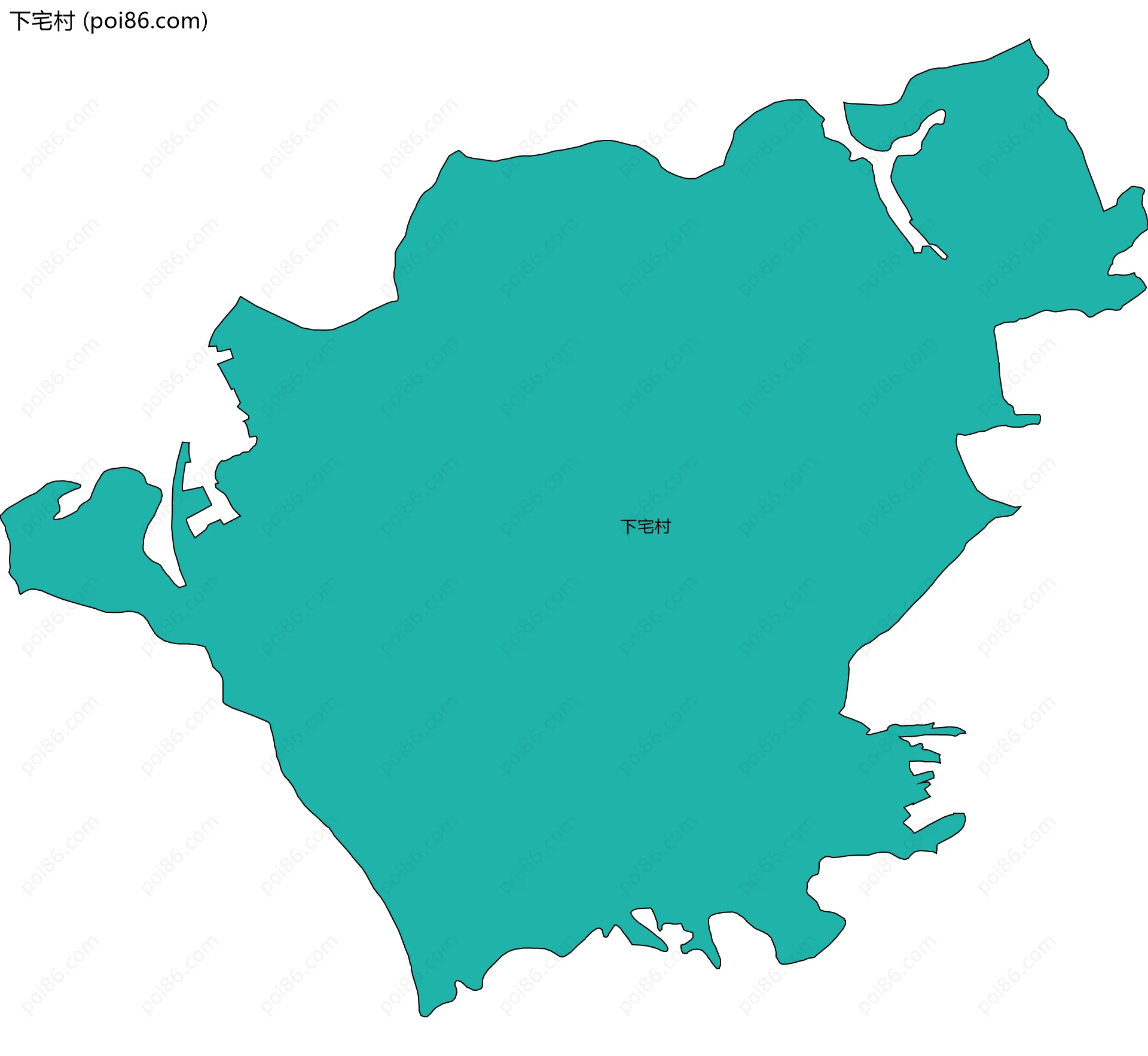下宅村边界地图
