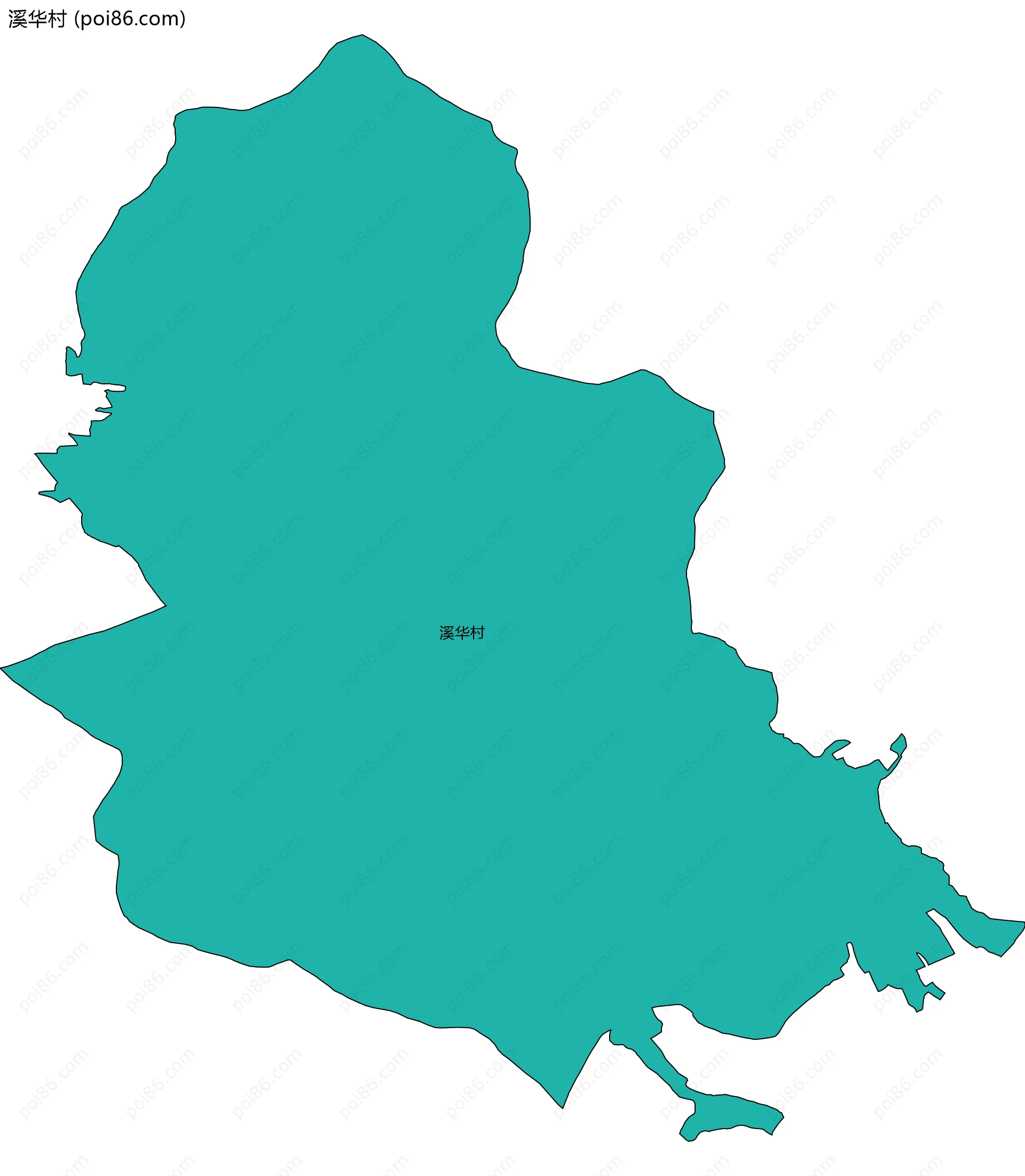 溪华村边界地图