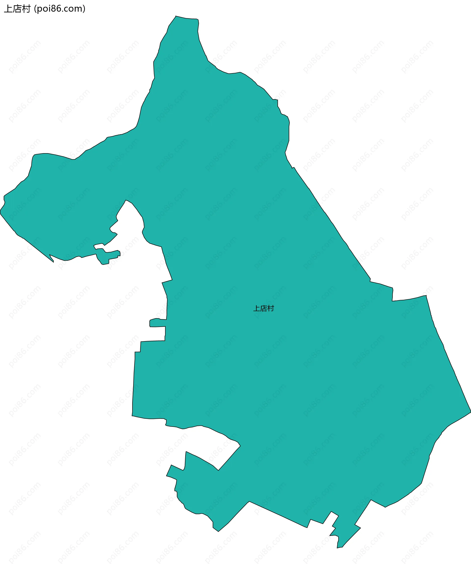 上店村边界地图