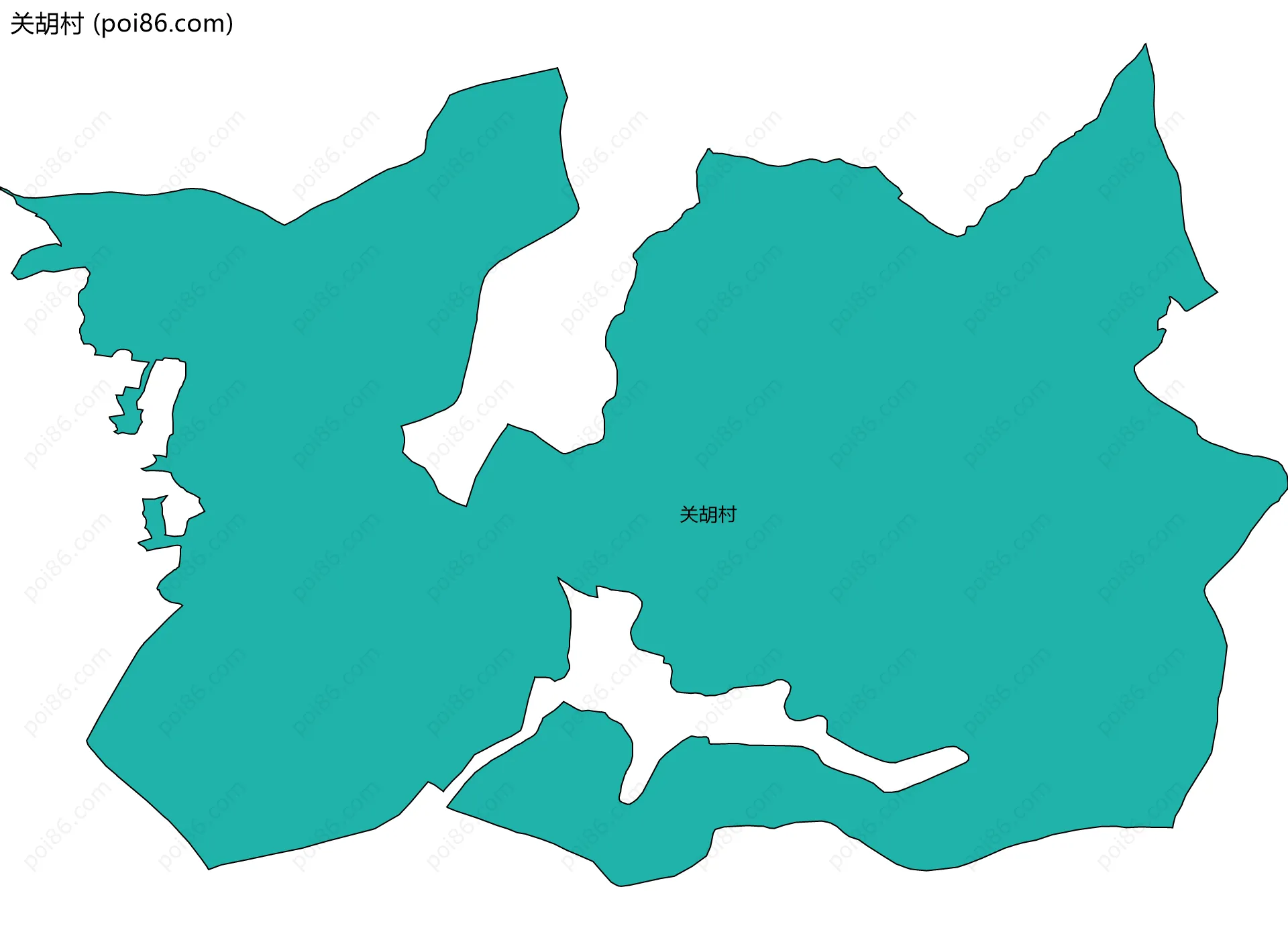 关胡村边界地图