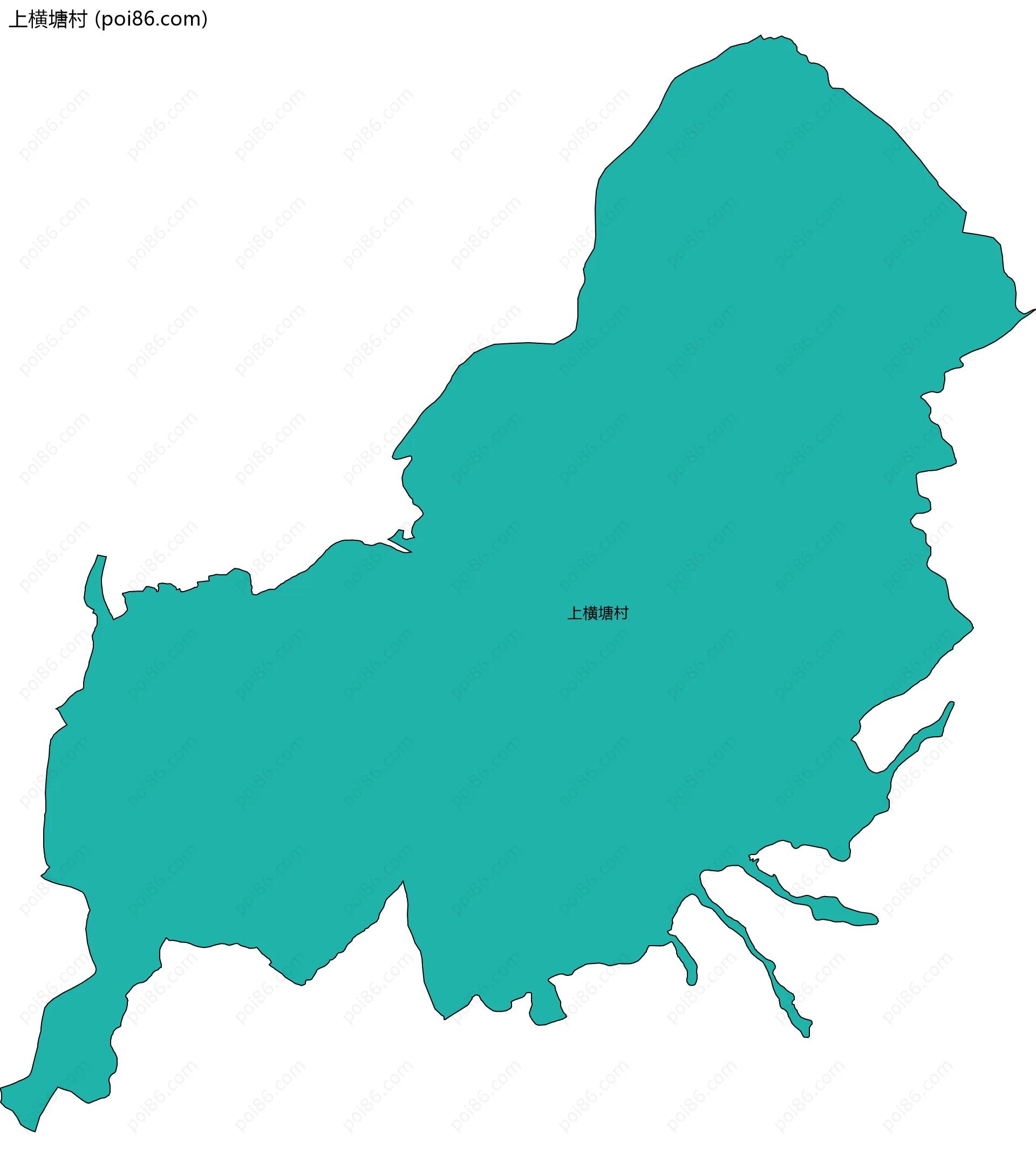 上横塘村边界地图