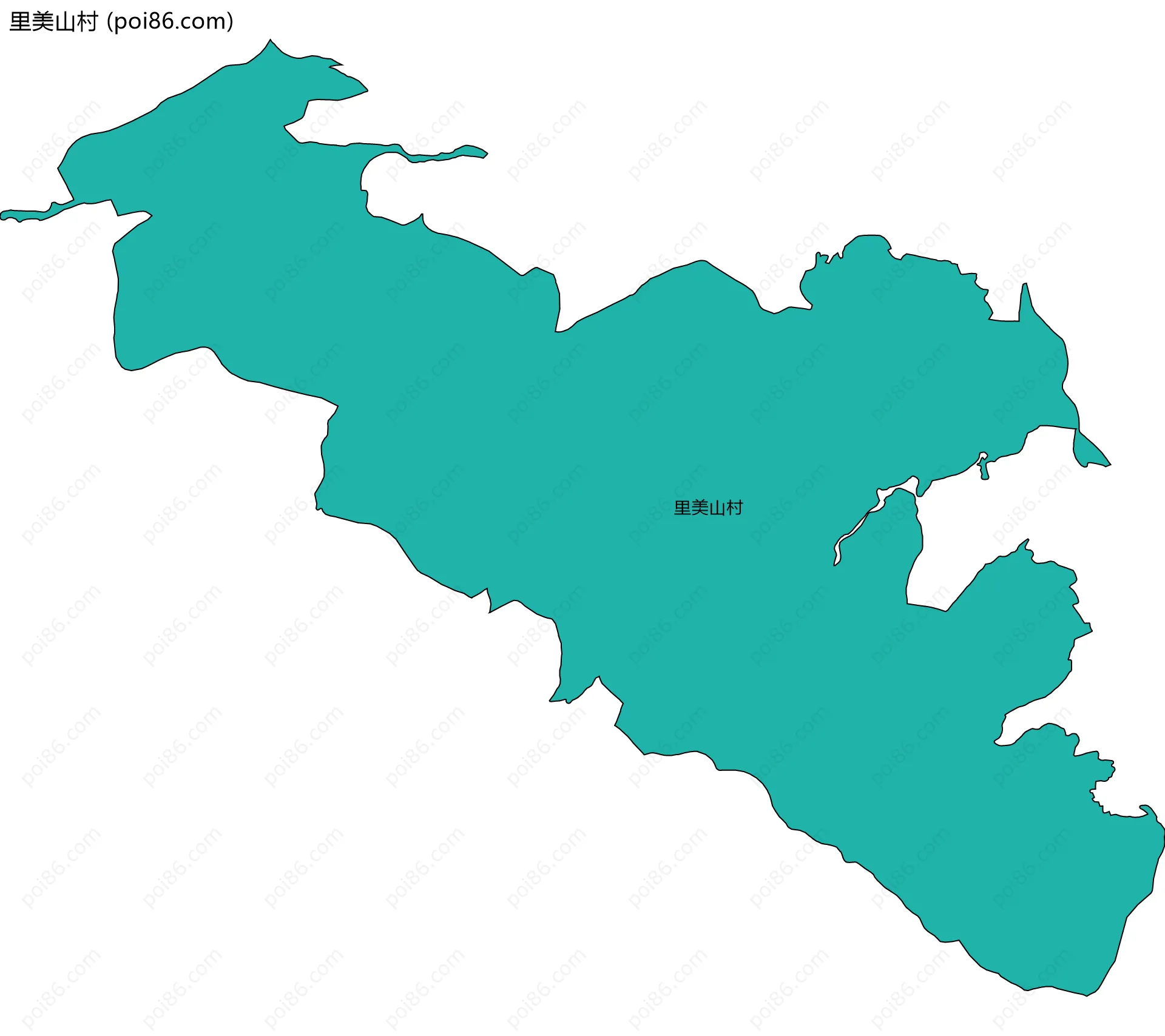 里美山村边界地图