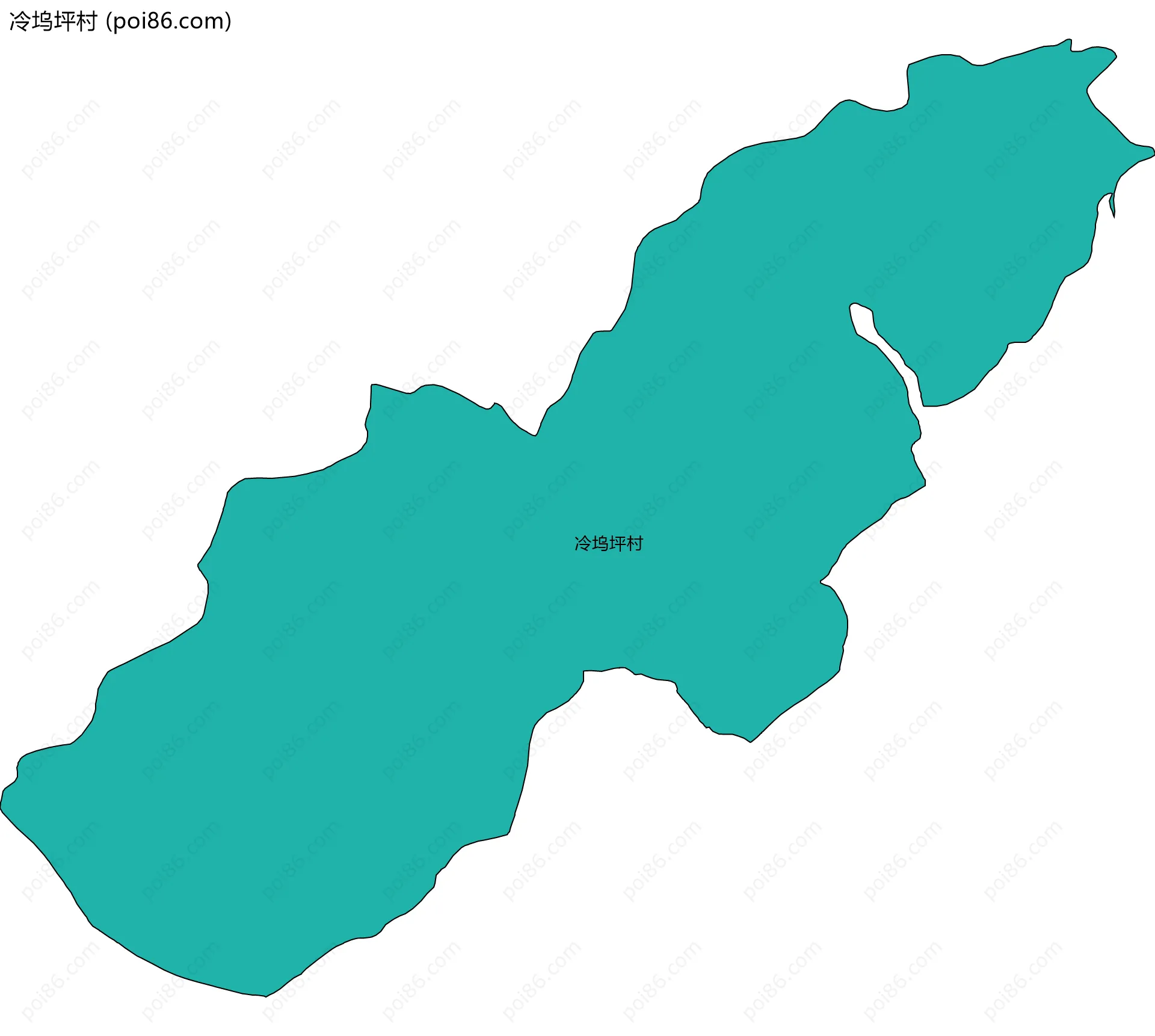 冷坞坪村边界地图