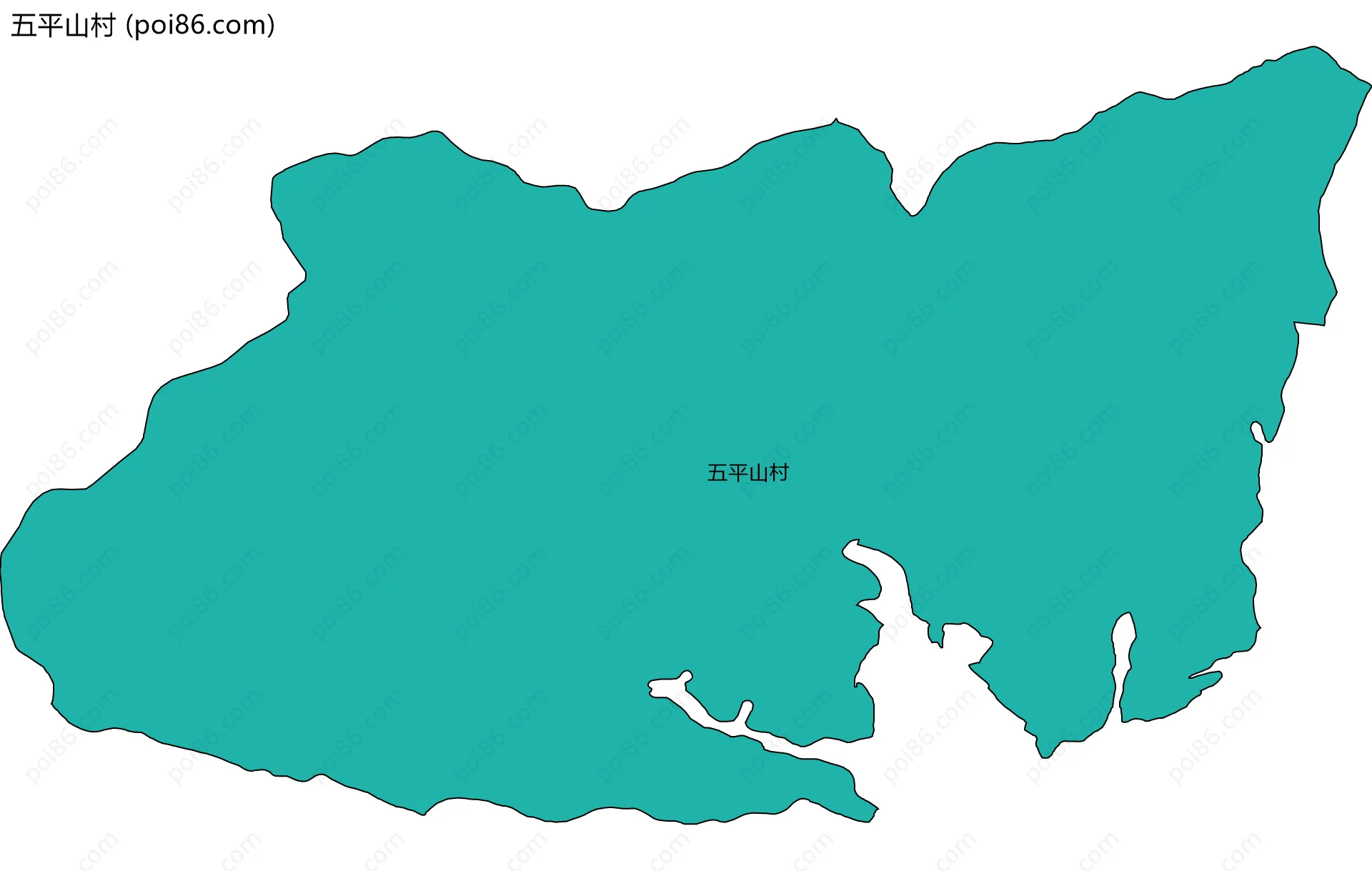 五平山村边界地图