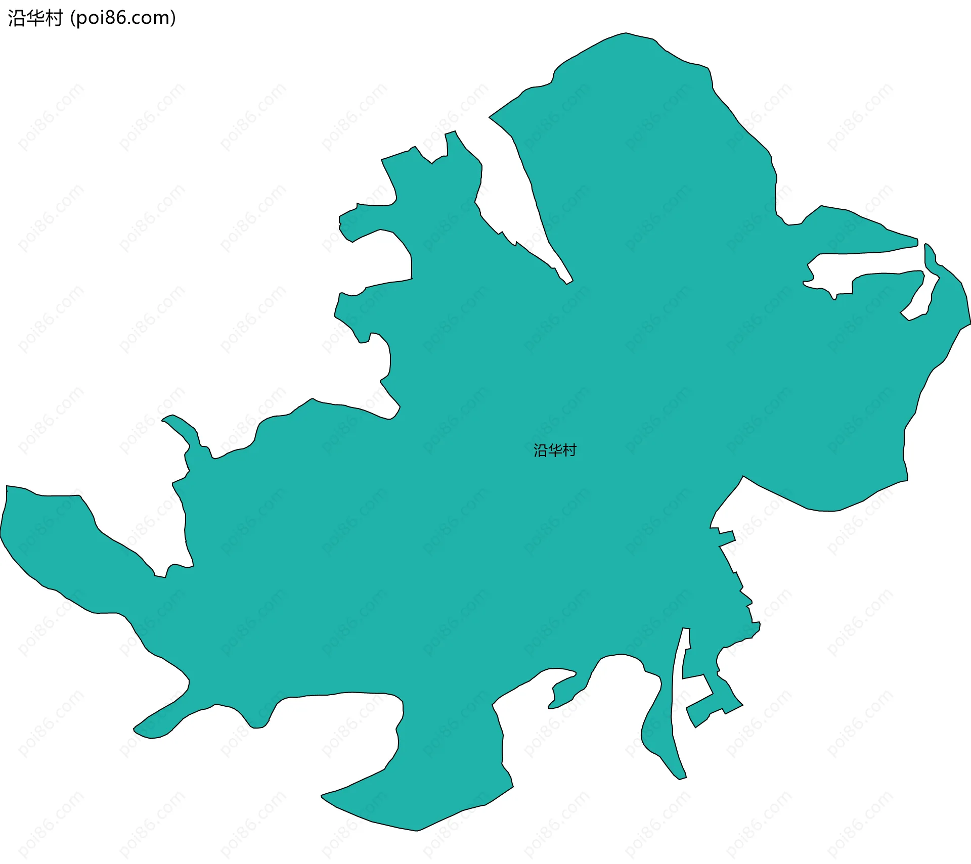 沿华村边界地图