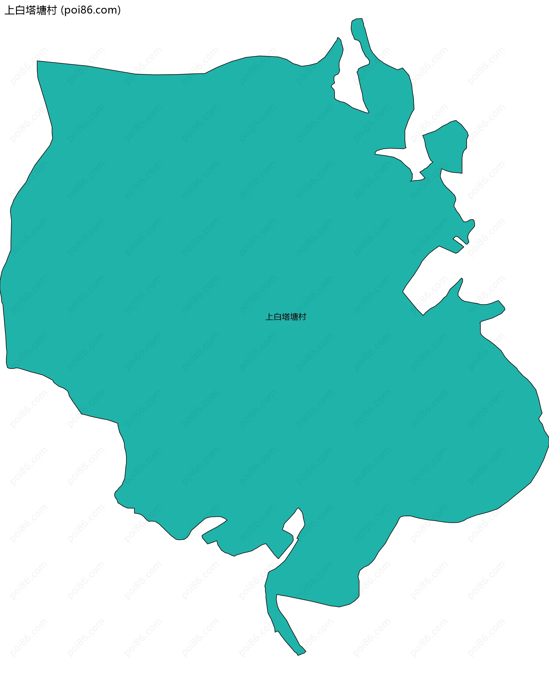 上白塔塘村边界地图