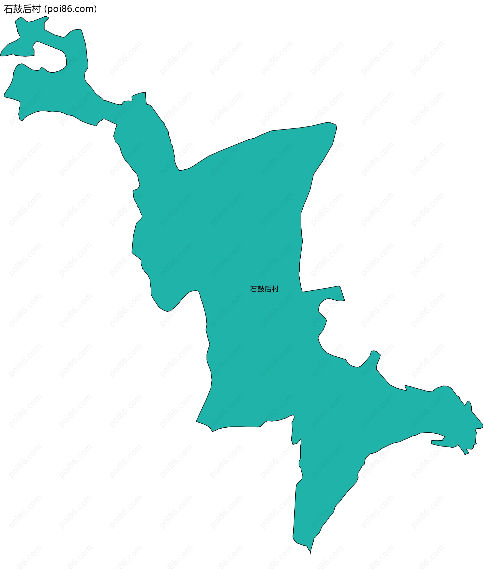 石鼓后村边界地图