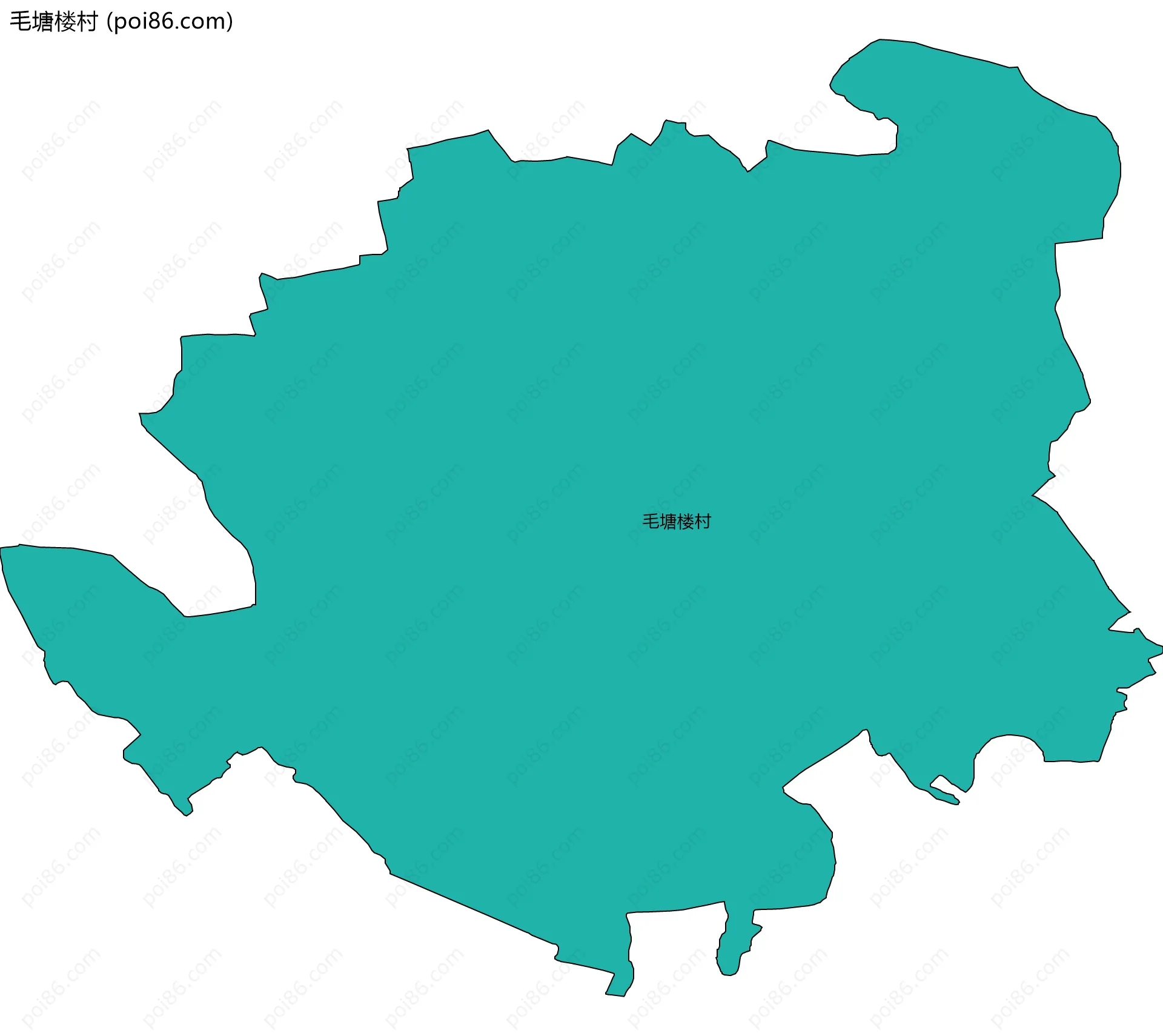 毛塘楼村边界地图