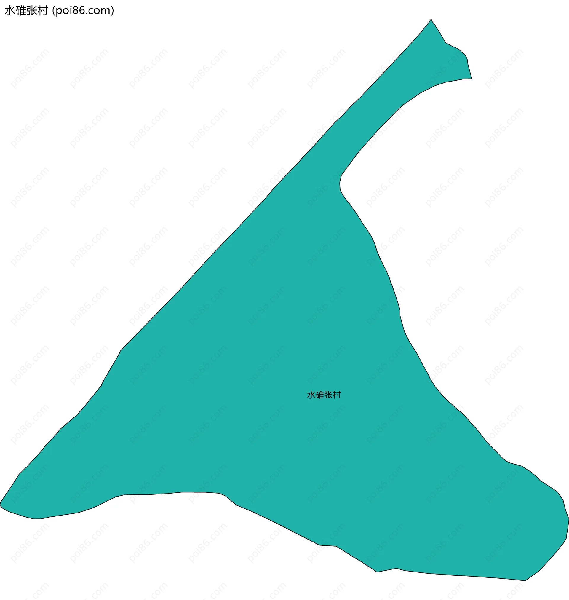 水碓张村边界地图