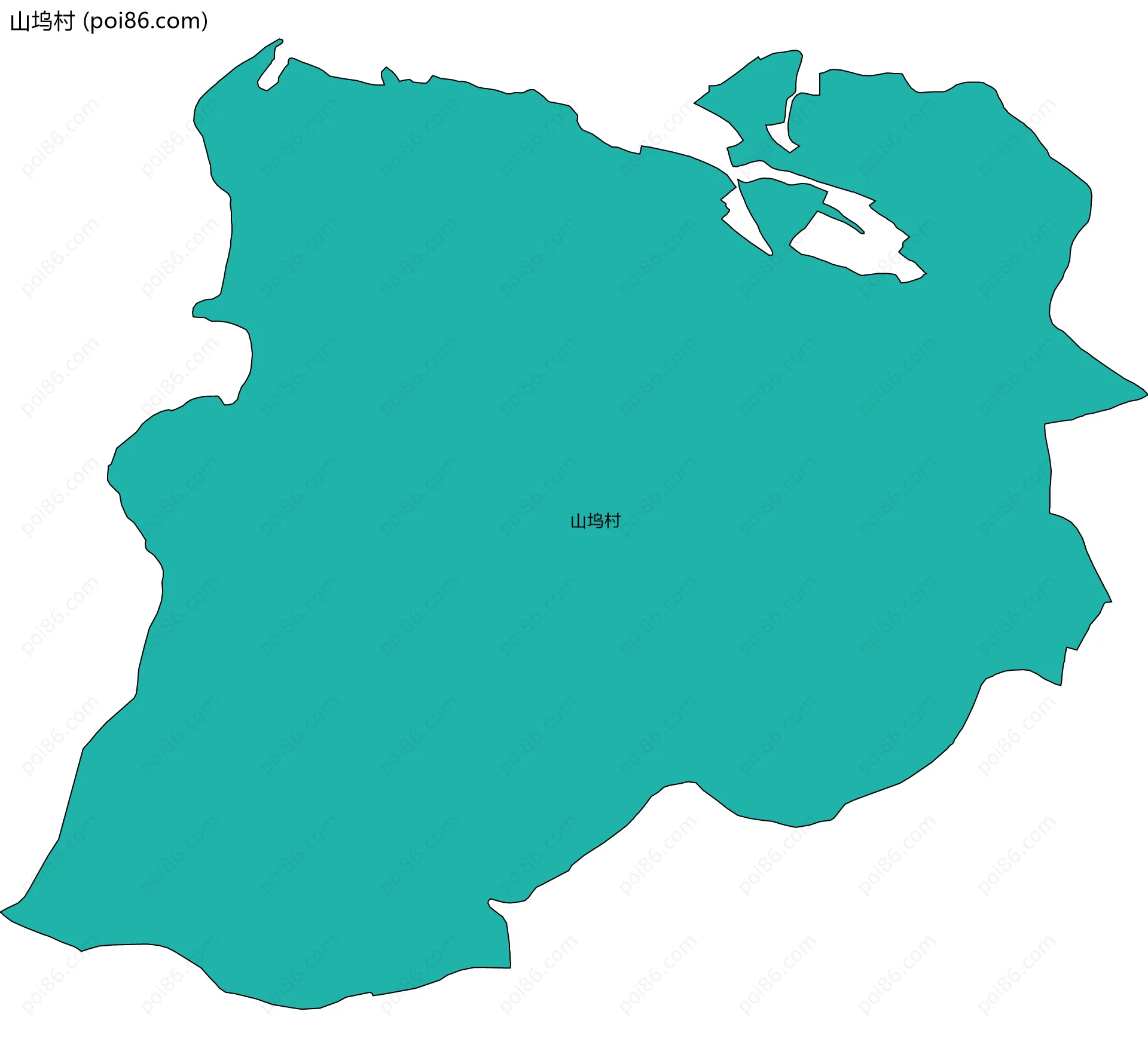 山坞村边界地图