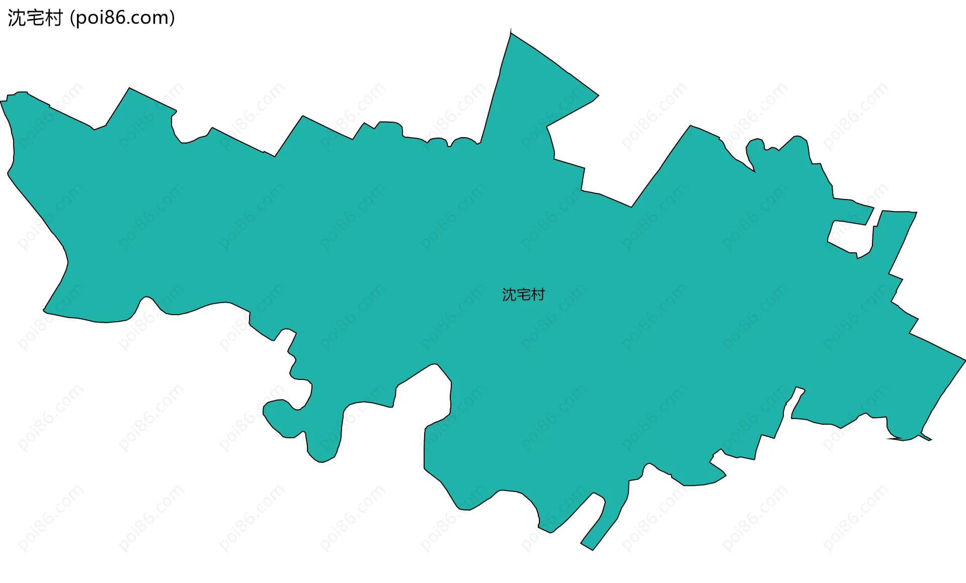 沈宅村边界地图