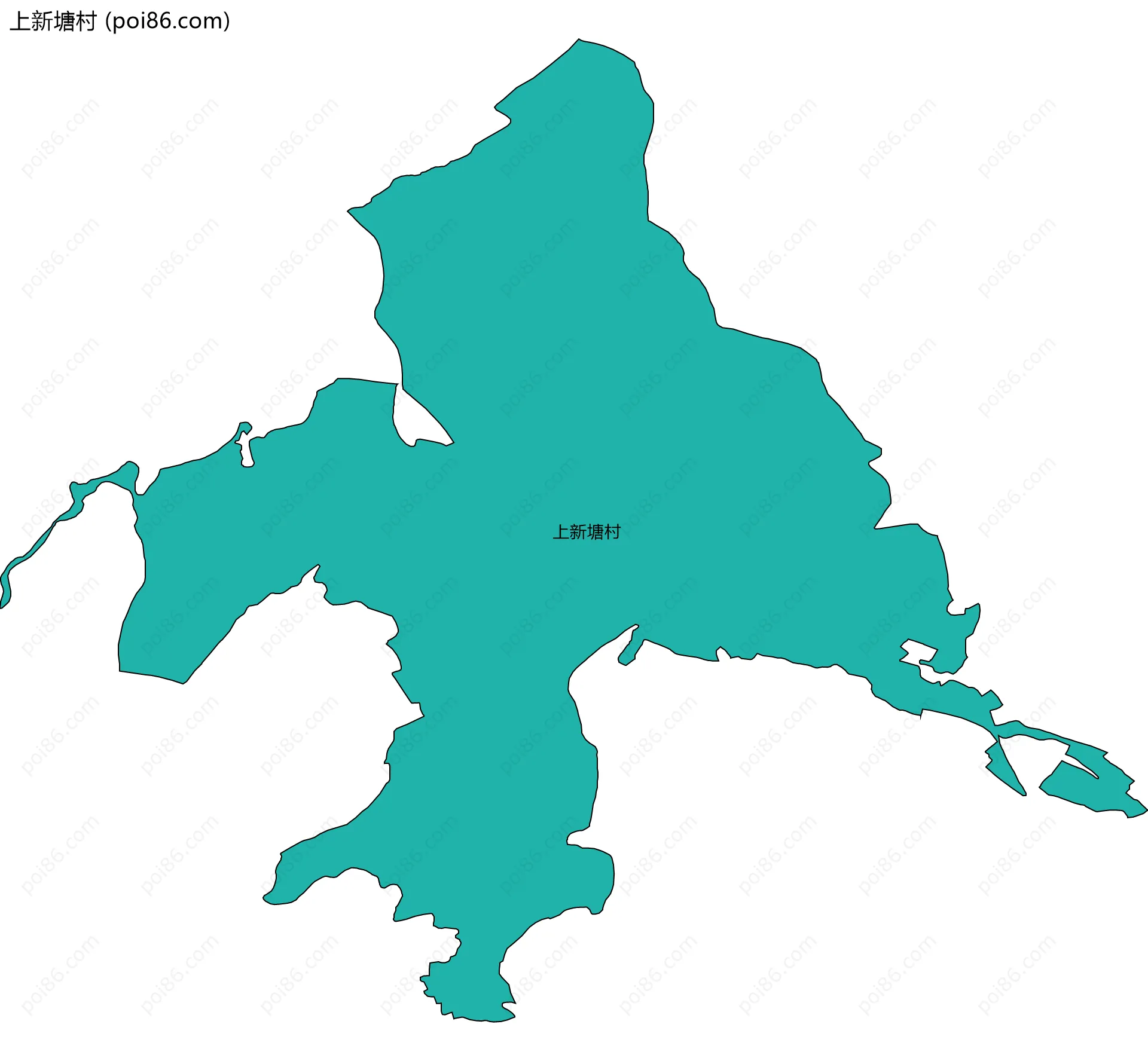 上新塘村边界地图