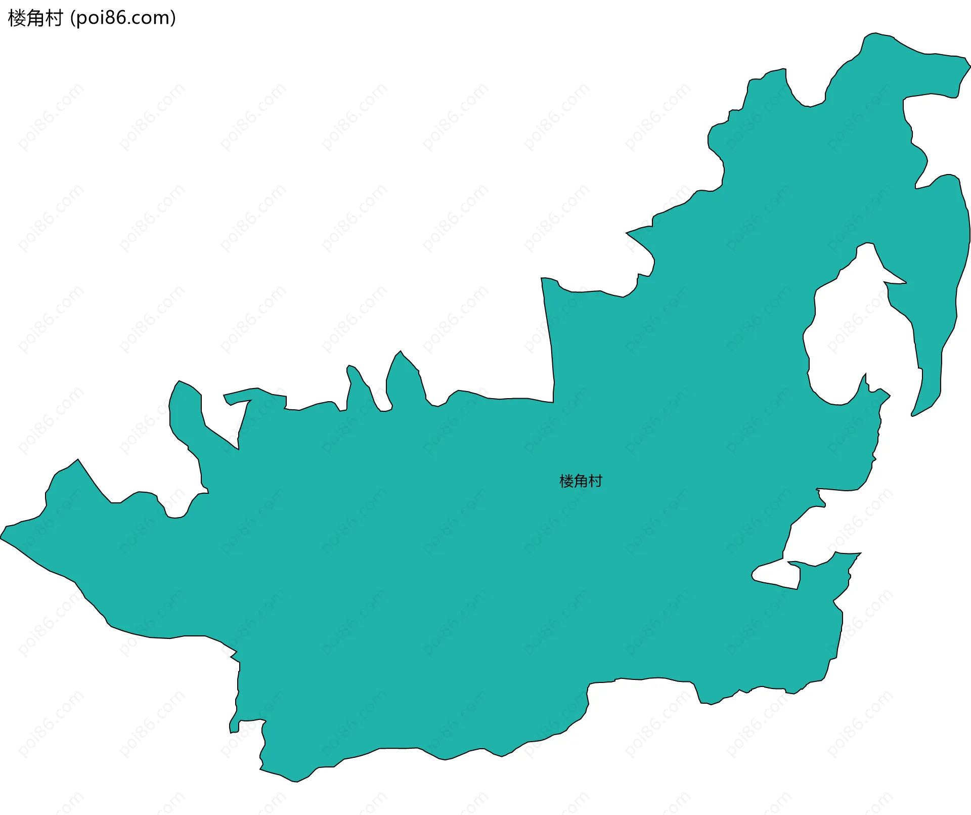 楼角村边界地图