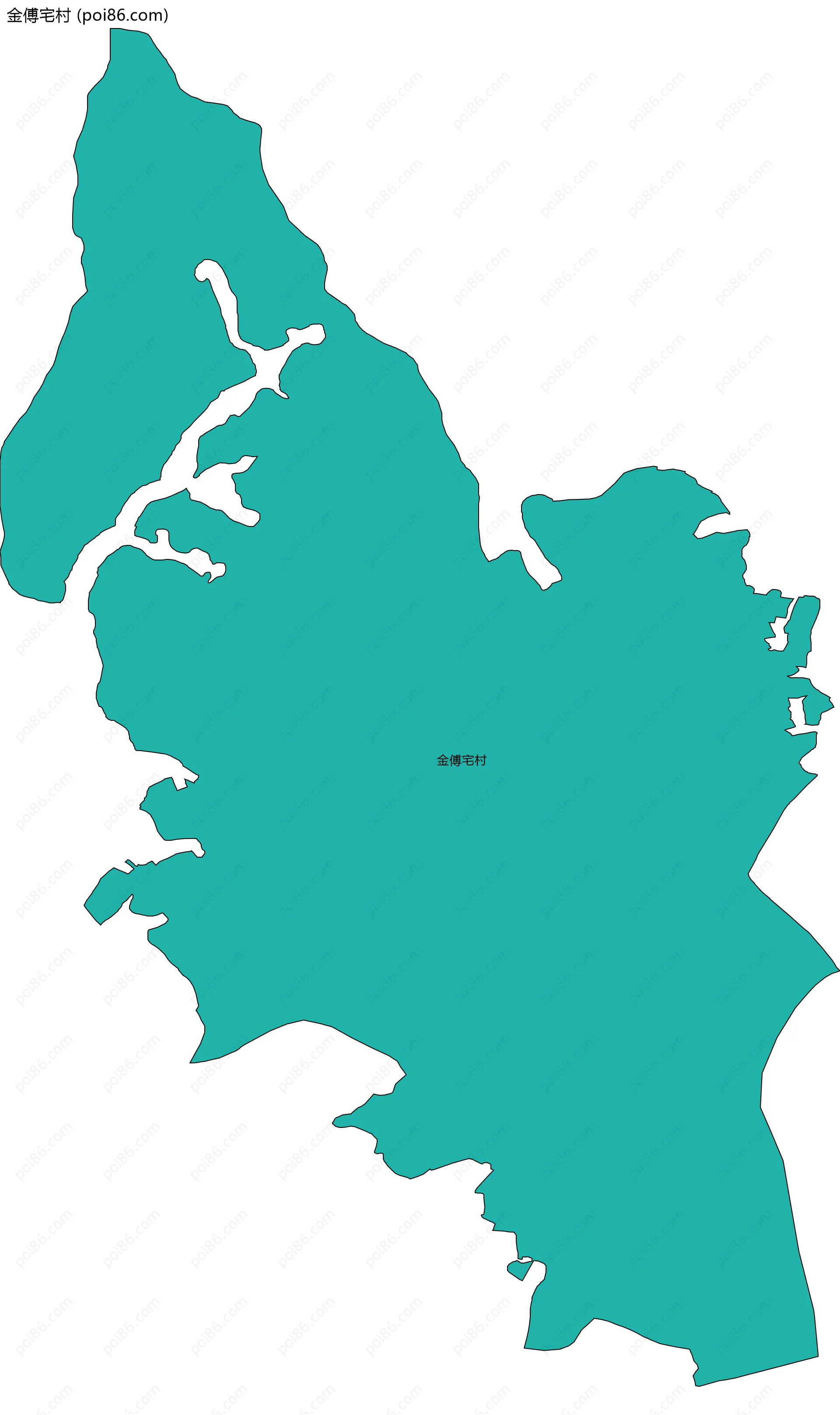 金傅宅村边界地图