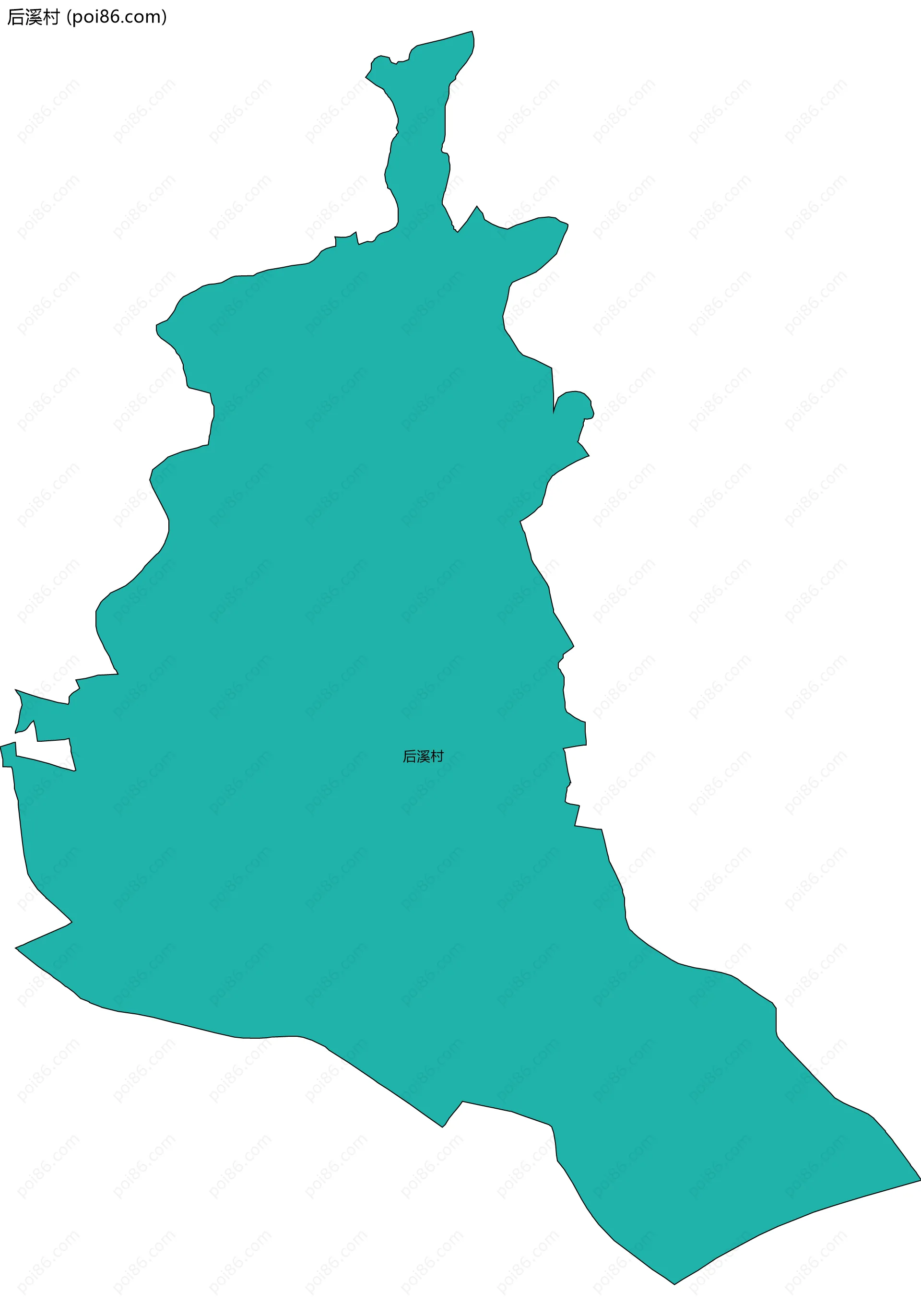 后溪村边界地图