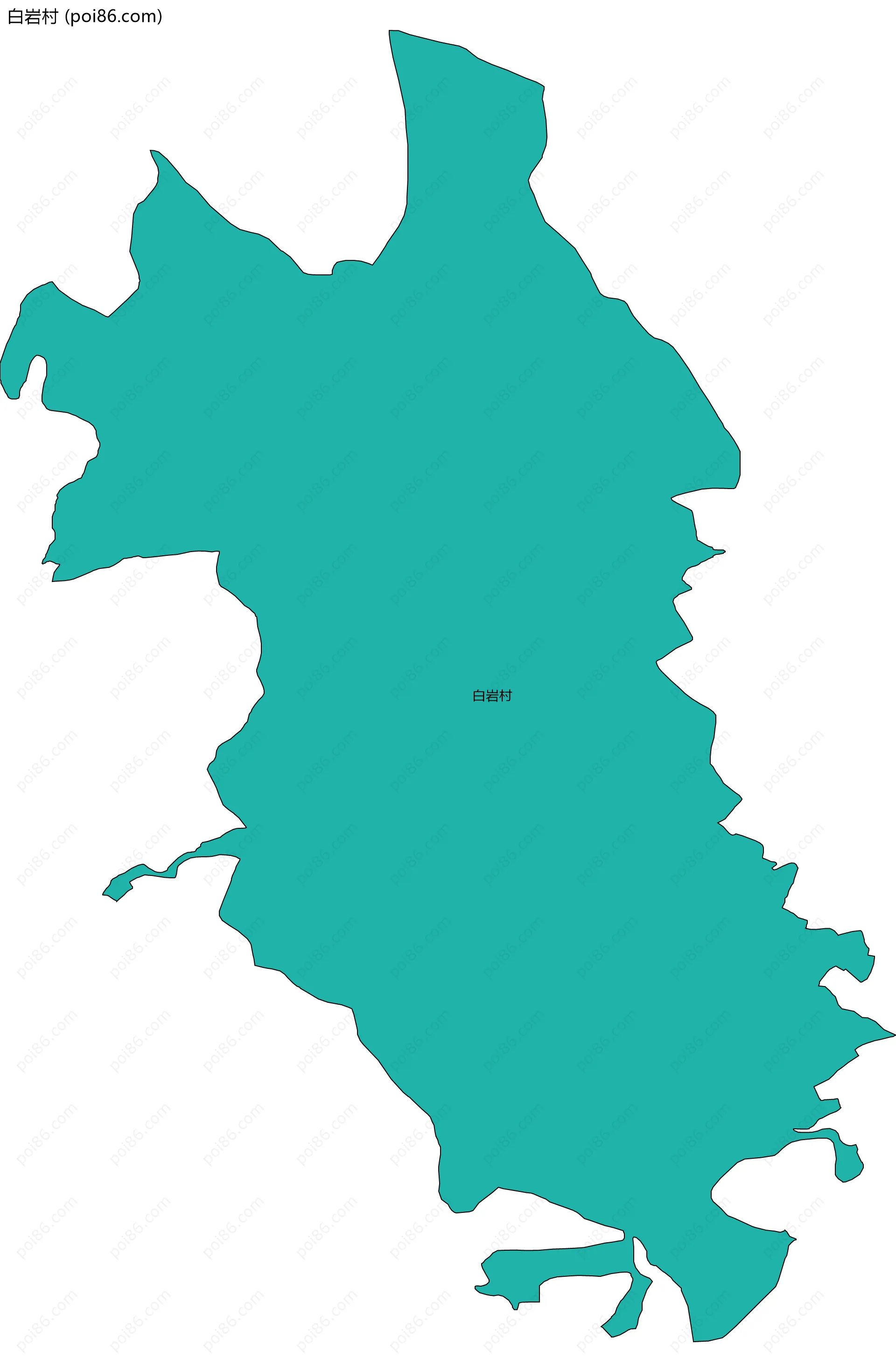 白岩村边界地图